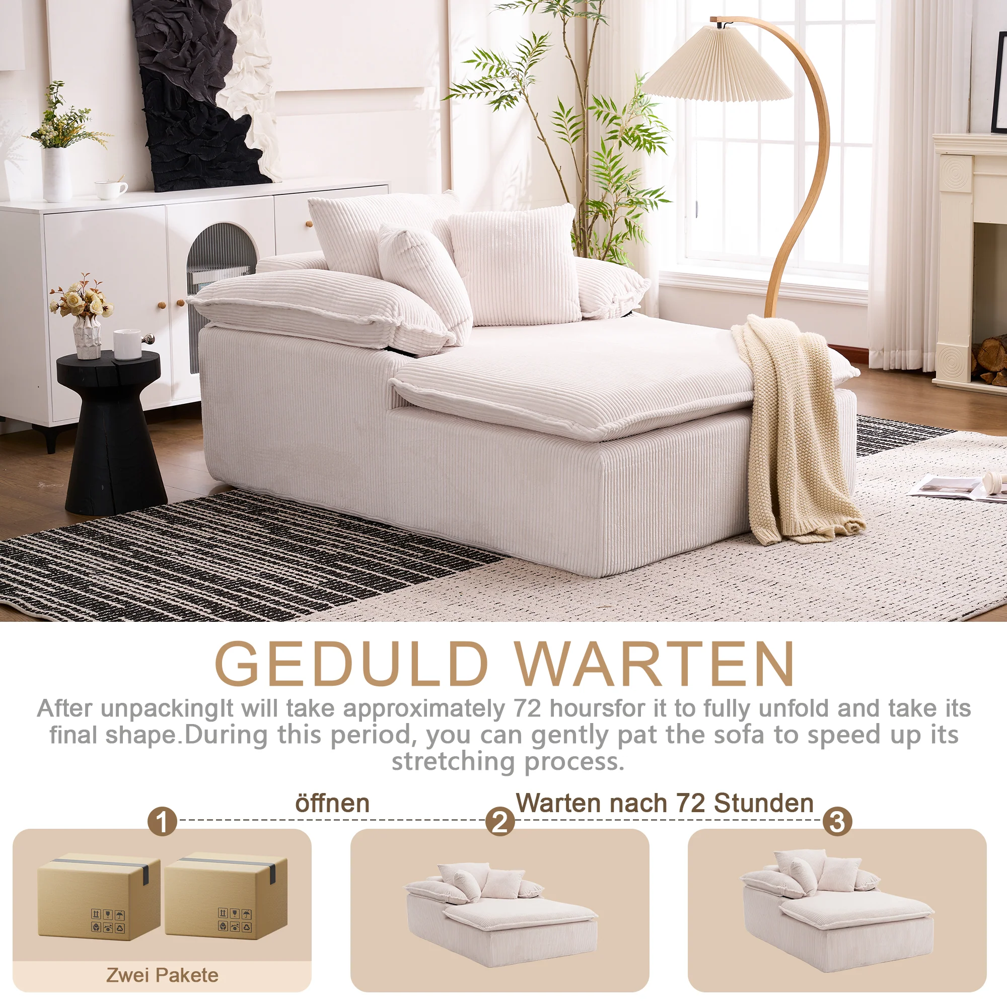 Reclining Sofa 46cm High Frameless Wide Armrests - Image 4