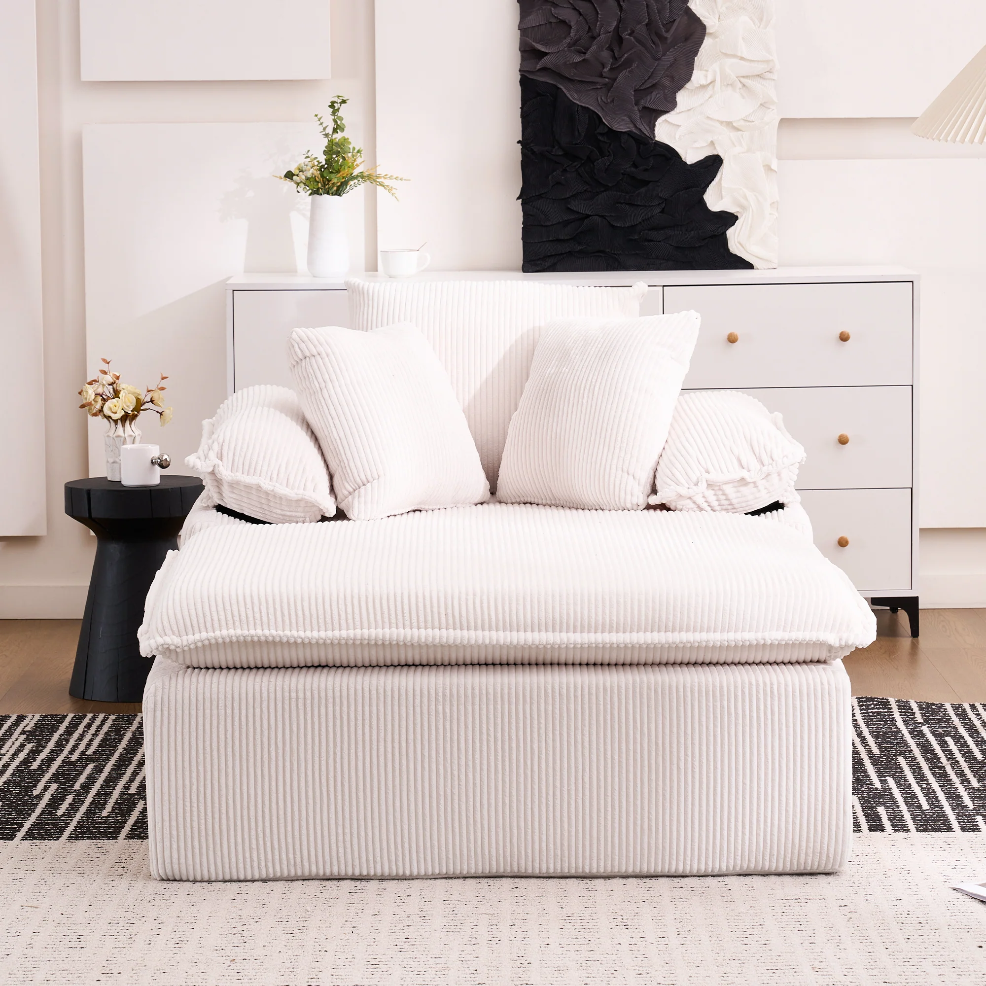 Reclining Sofa 46cm High Frameless Wide Armrests - Image 9