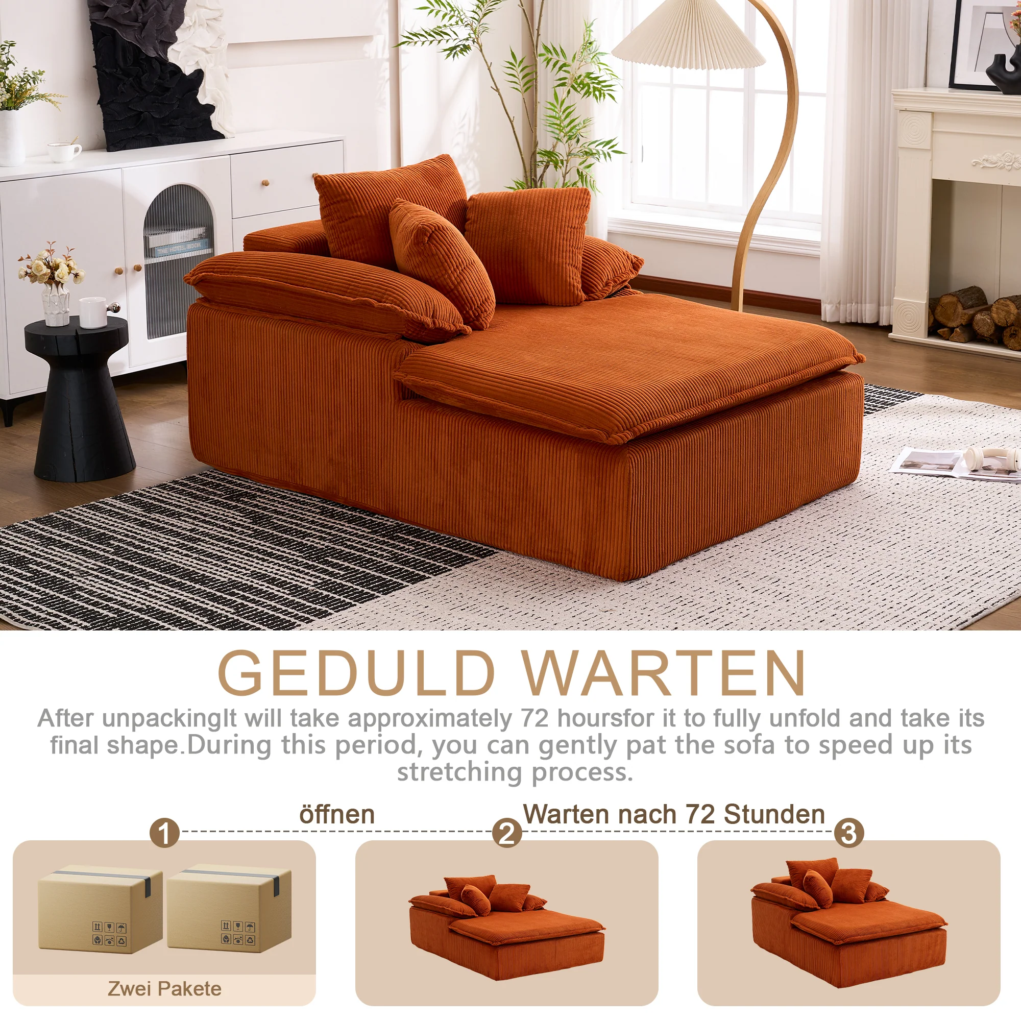 Reclining Sofa Frameless 46cm High Wide Armrests - Image 4