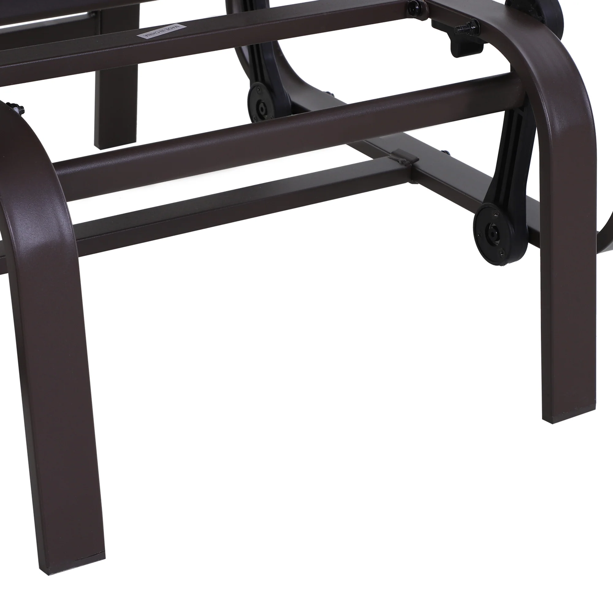 Rocking Chair Garden Relax Chair Metal Swing 60x75x104 cm Texteline - Image 8