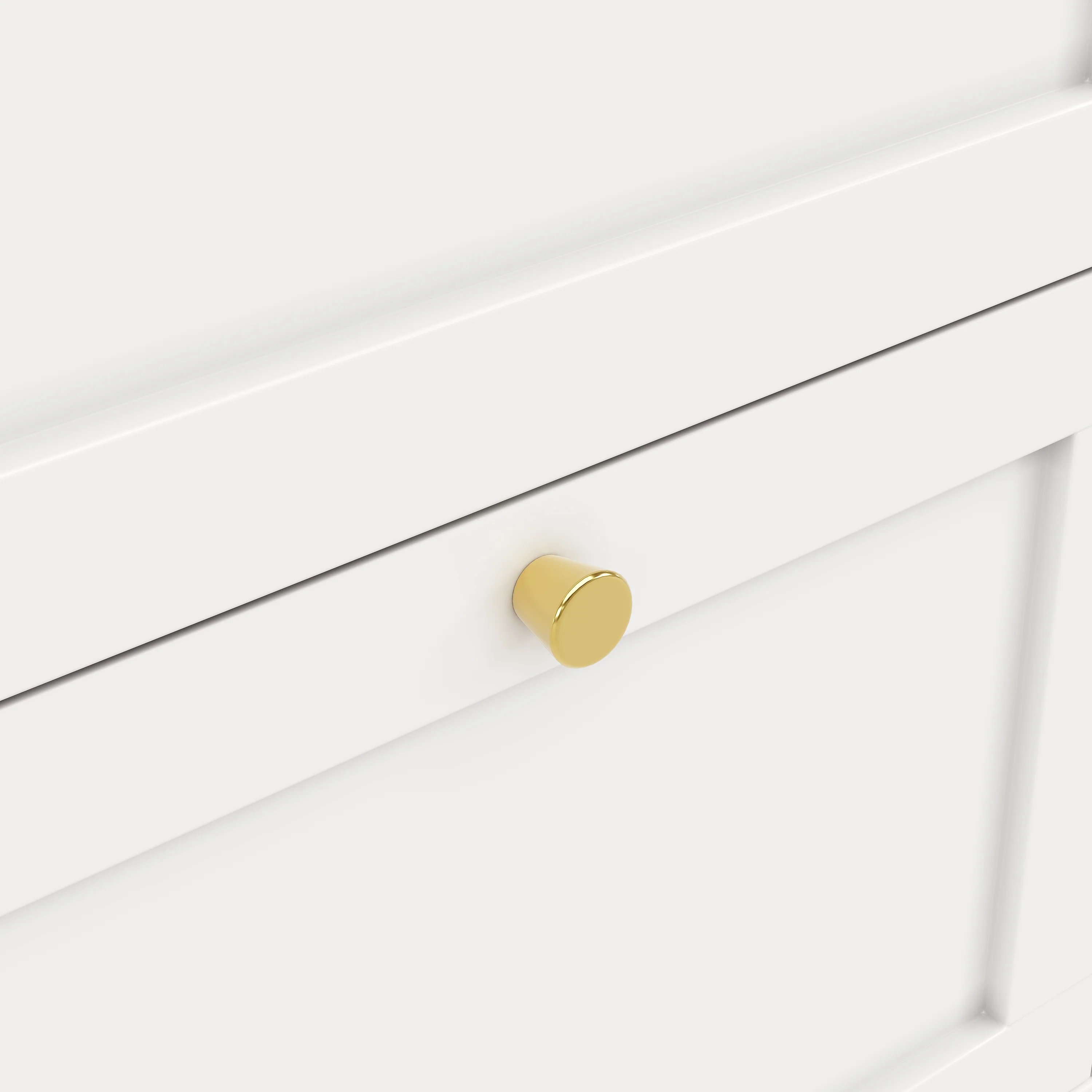 Rotating Standing Table 360° with 4 Drawers & Open Shelves - White - Image 10