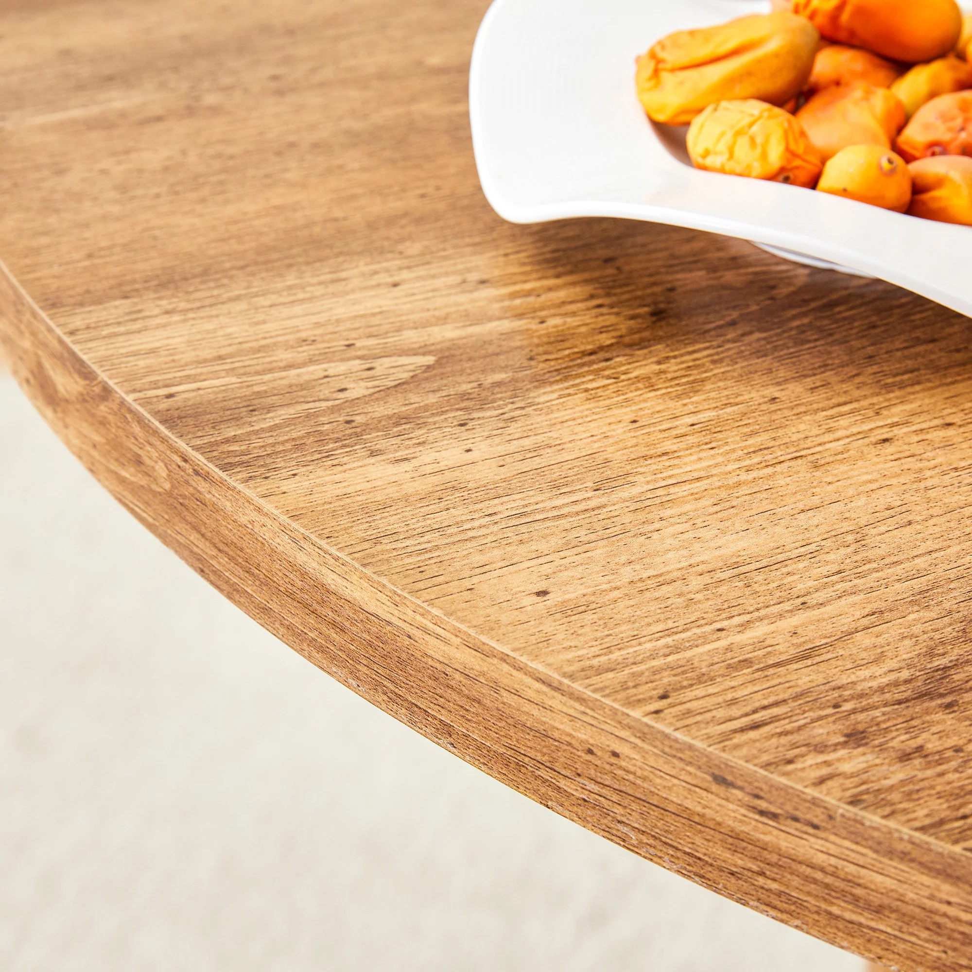 Round Dining Table 100cm 4-6 Seater with Storage - MDF - Image 10