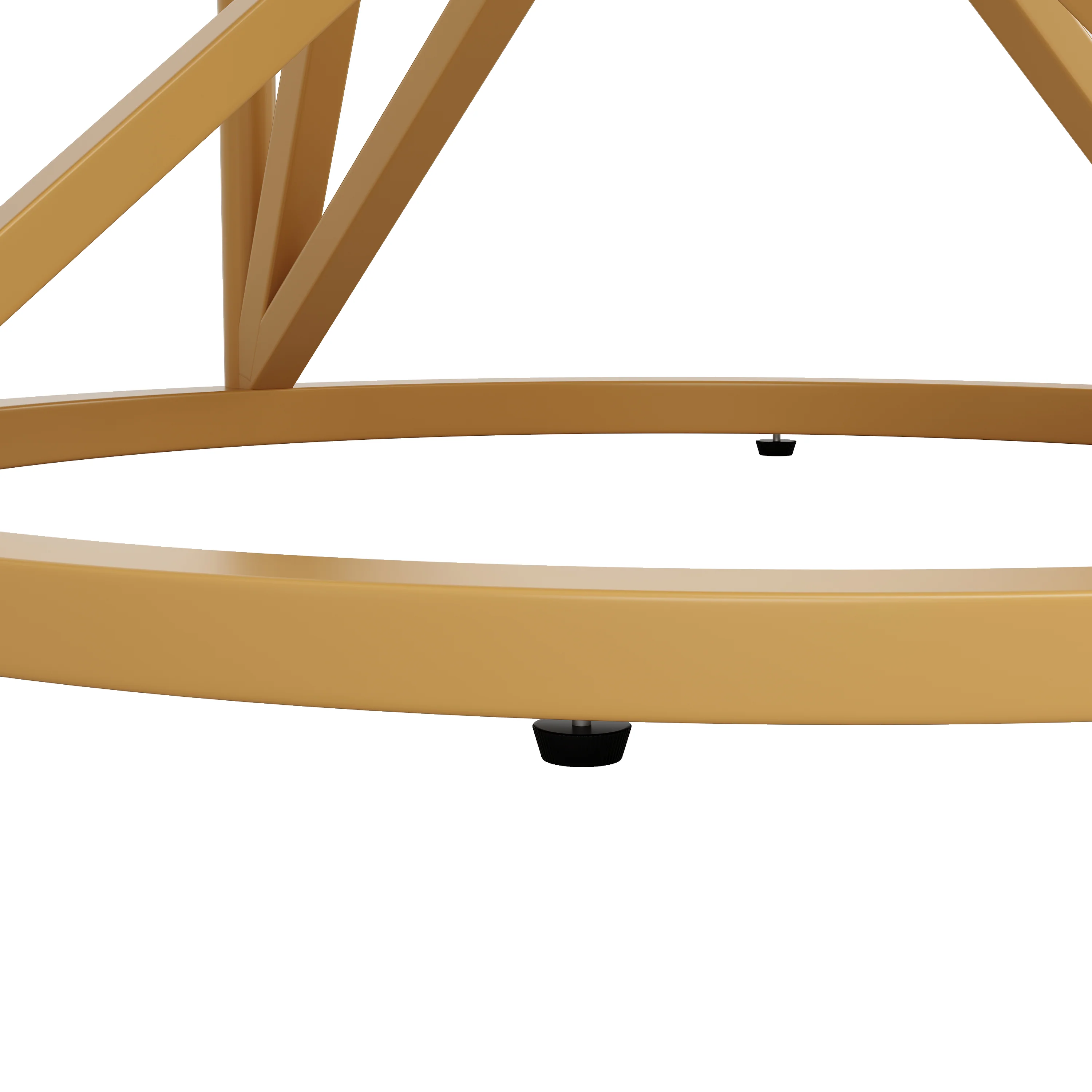 Round Dining Table 100cm Marbled MDF Geometric Metal Legs - Gold Accents - Image 8