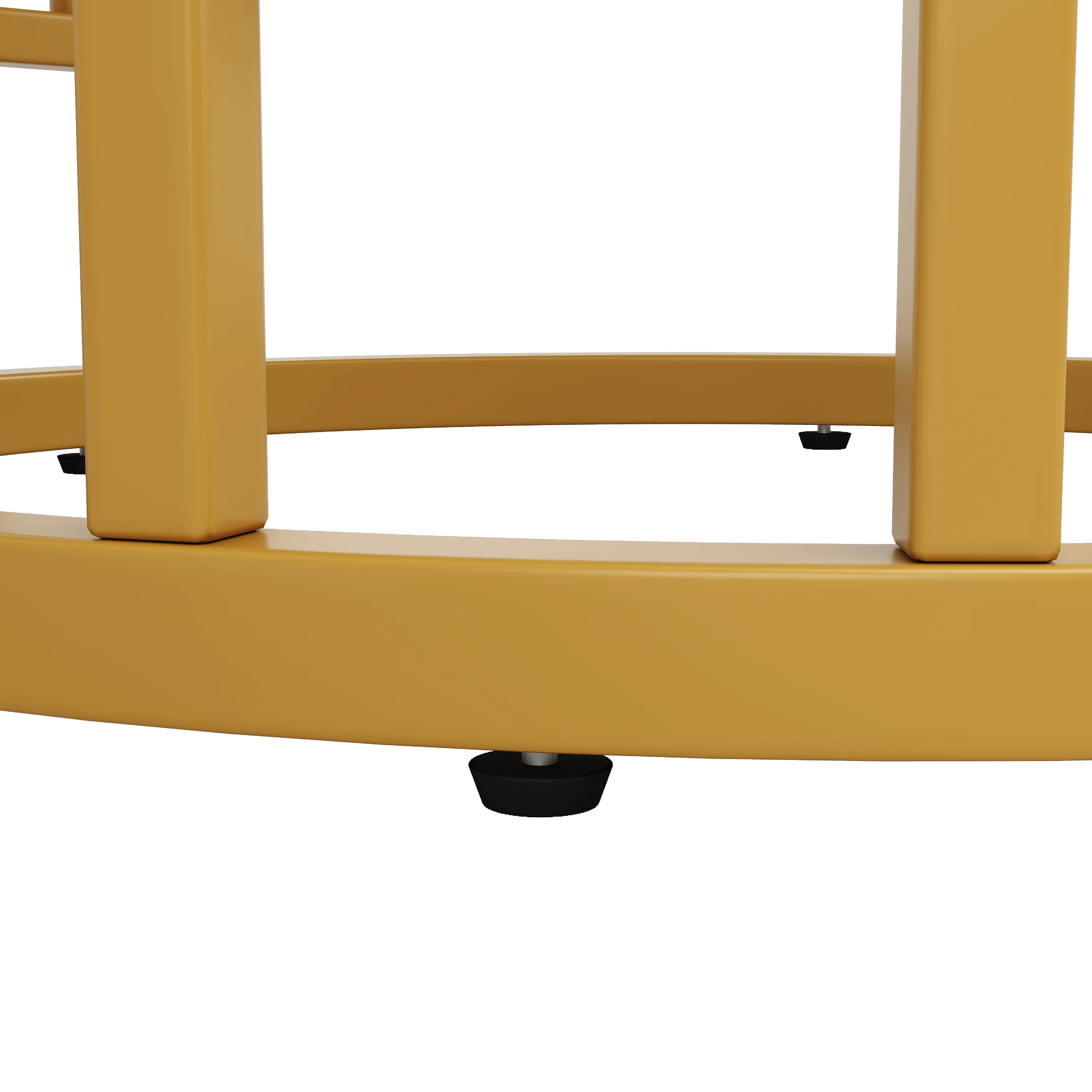 Round Dining Table 80x76cm 4-Person Marble Tabletop Metal Legs Gold - Image 9