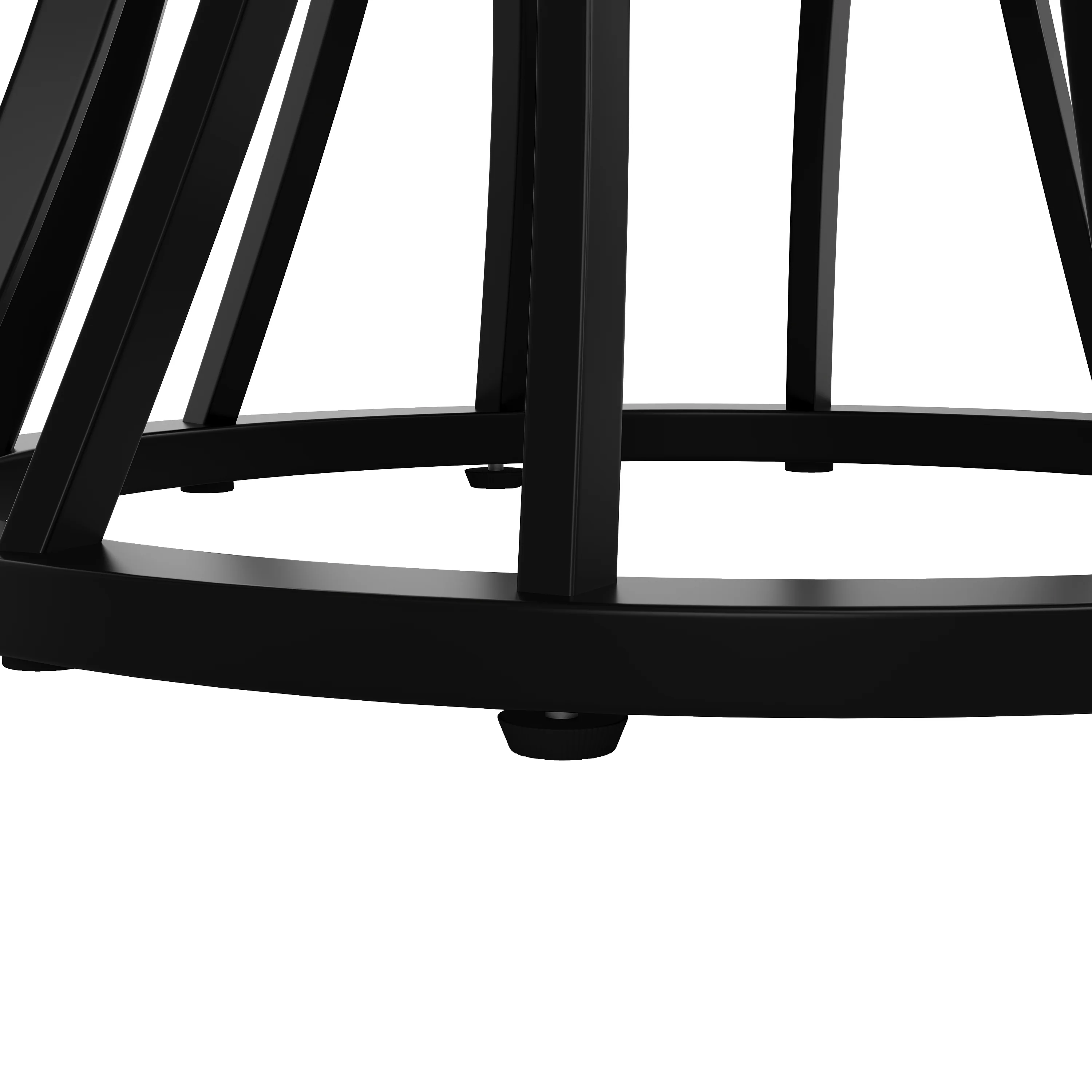 Round Dining Table 80x80cm Marbled Top 4-6 Seater - Black Legs - Image 9