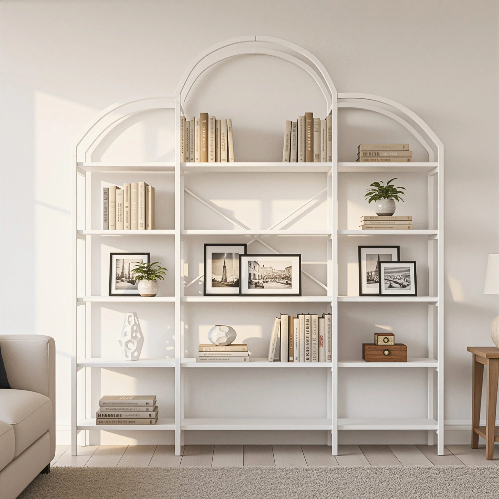 Shelf 170x26x190cm 5-Tier Cloud Shape - White