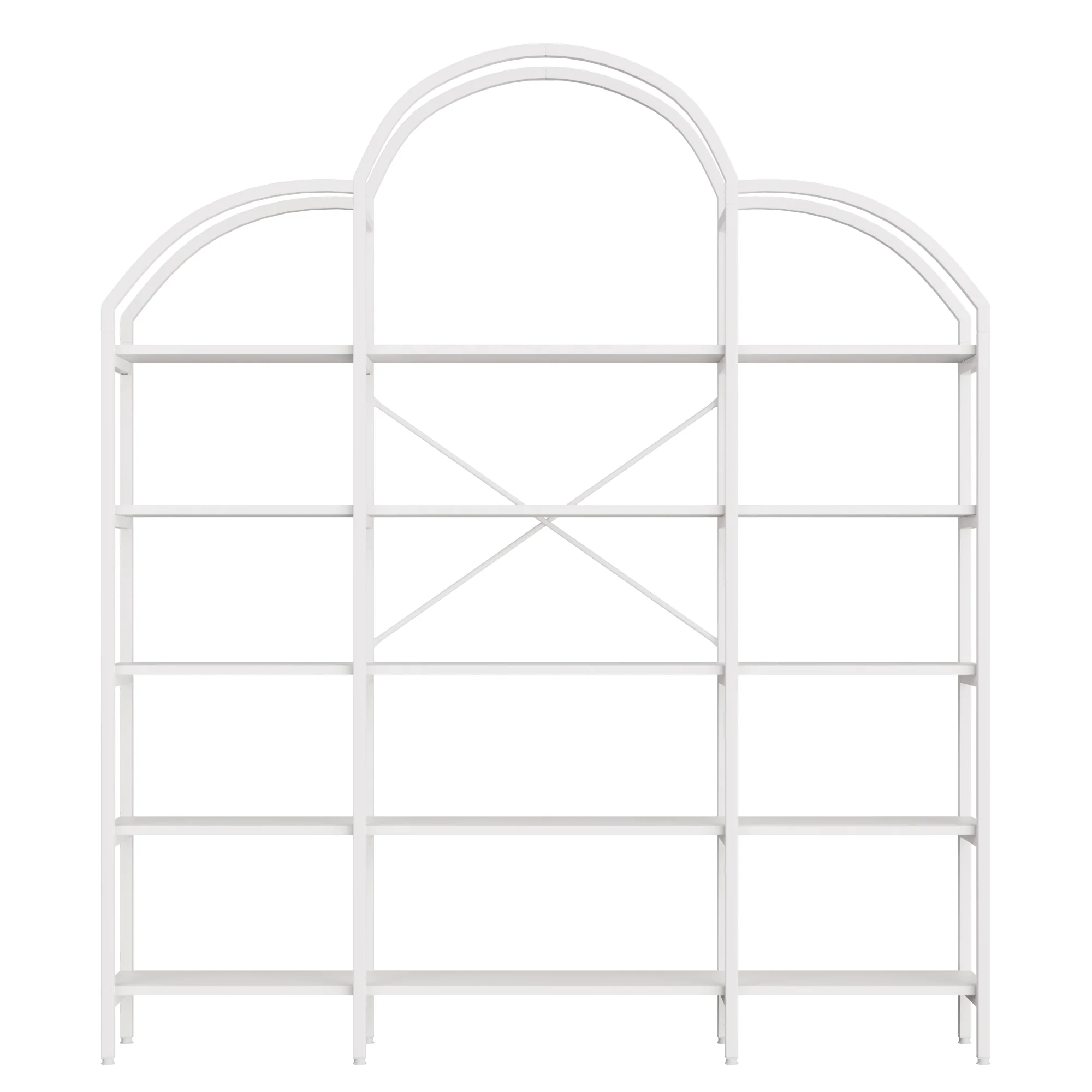 Shelf 170x26x190cm 5-Tier Cloud Shape - White - Image 10