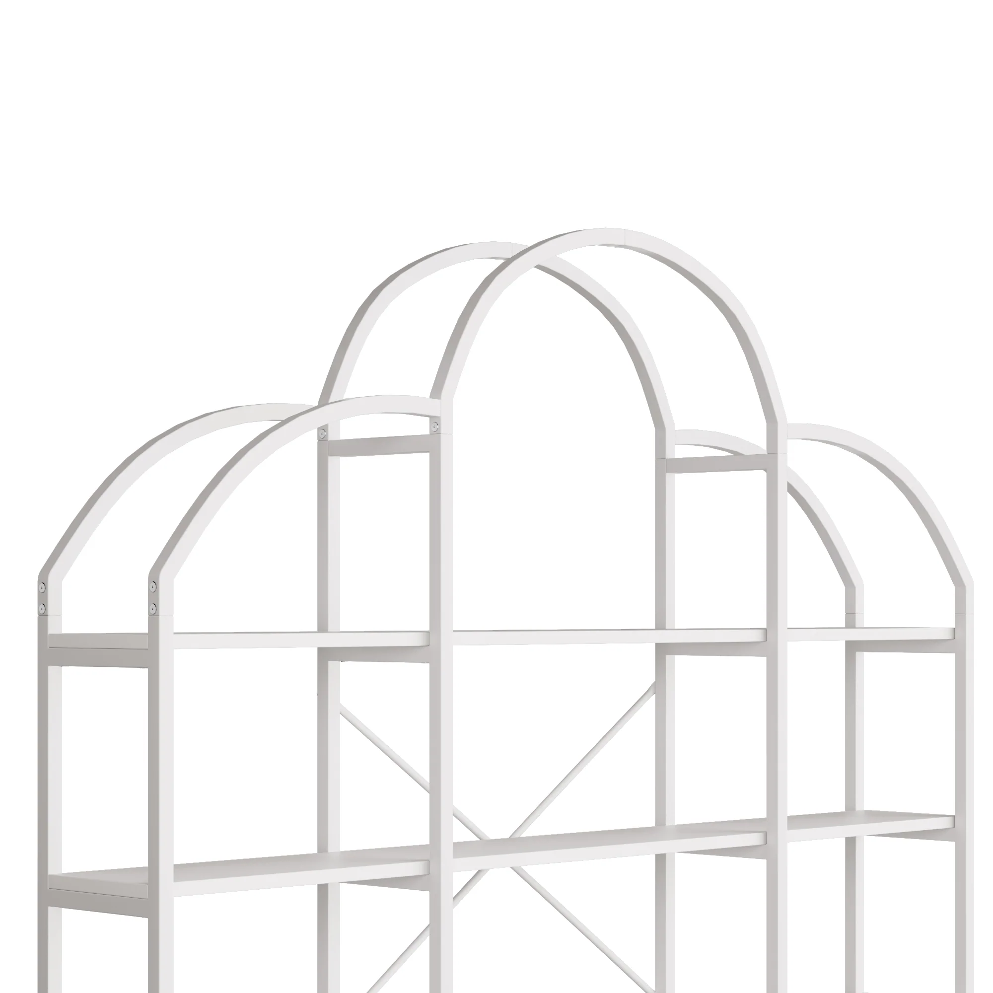 Shelf 170x26x190cm 5-Tier Cloud Shape - White - Image 8