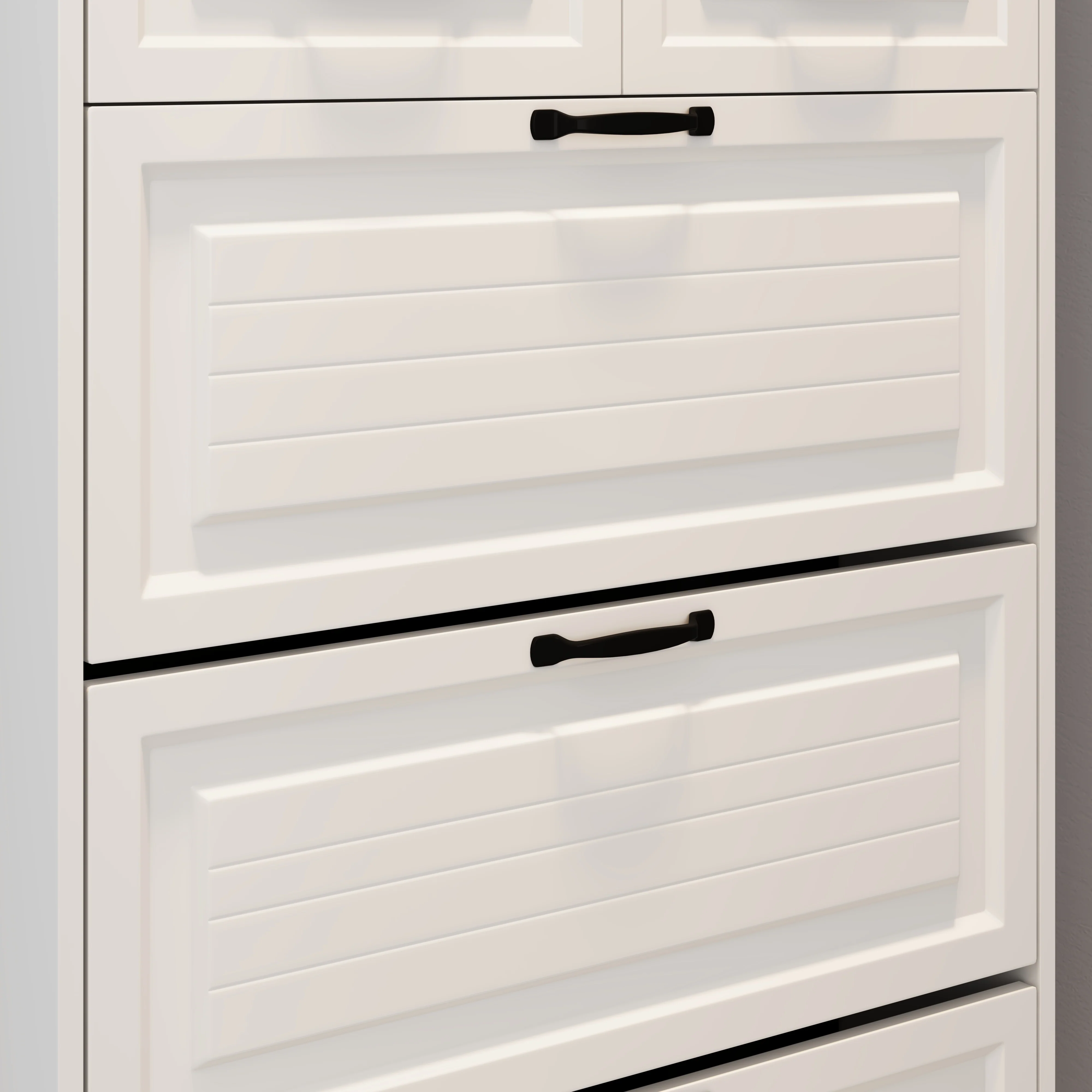 Shoe Cabinet with Hanger, 3 Doors & 2 Drawers - White - Image 5