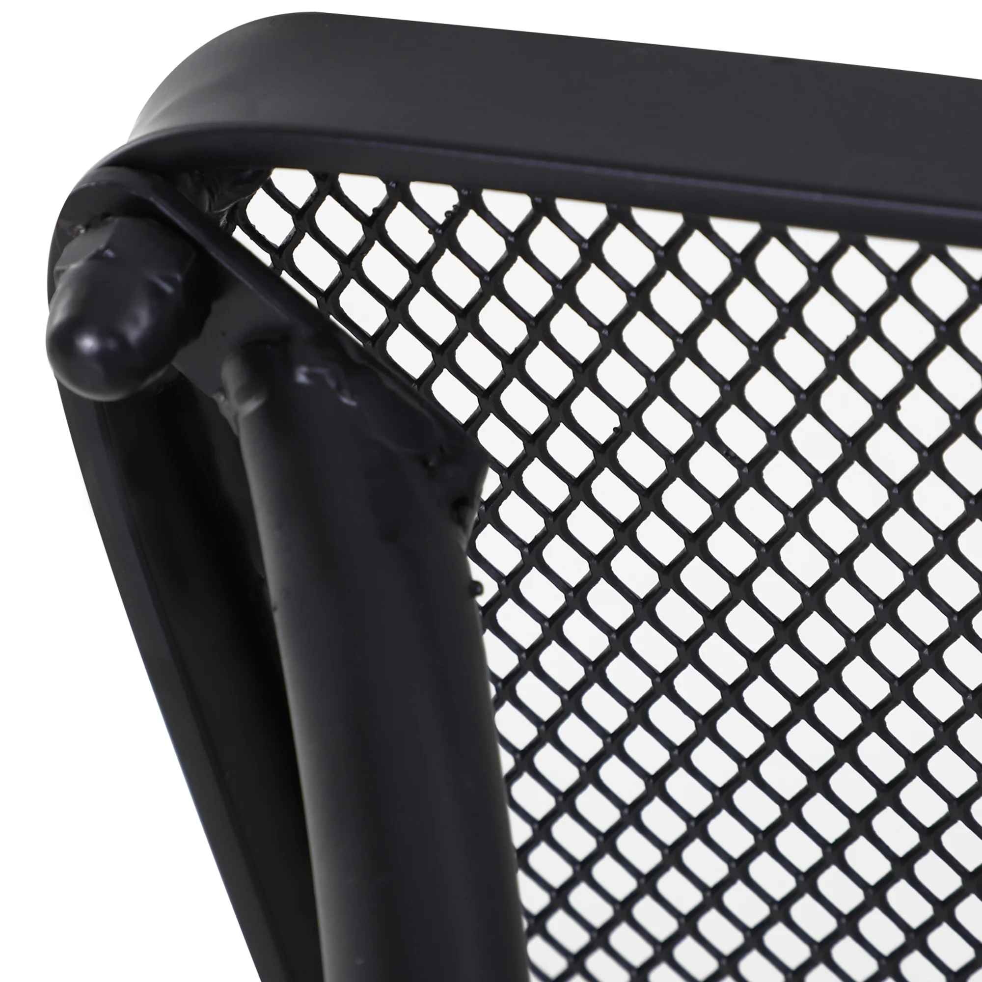 Side Table, Garden/Balcony Coffee Table 45x45x50cm, Metal Black - Image 7