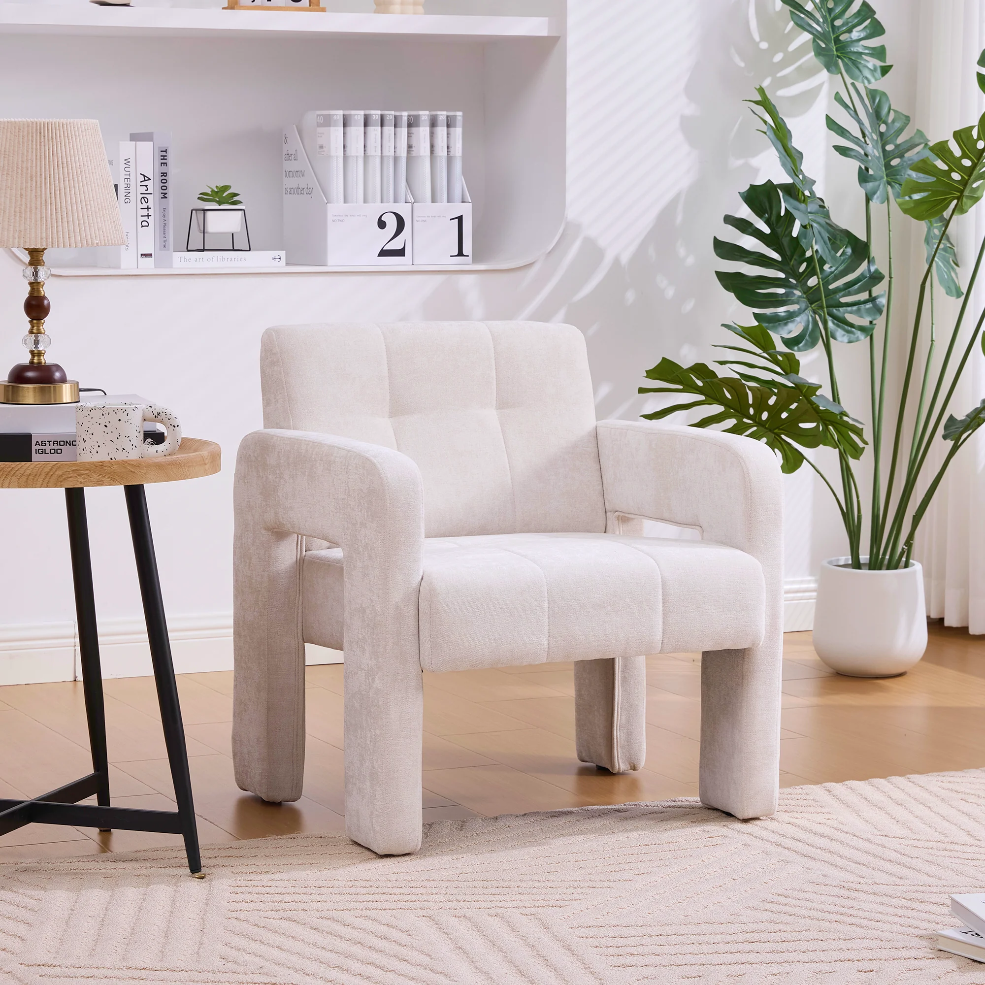 Single Armchair - Modern Minimalist Upholstered Nordic Style - Image 10