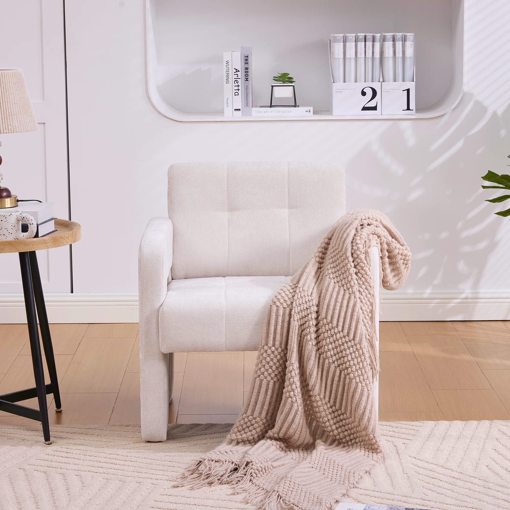 Single Armchair - Modern Minimalist Upholstered Nordic Style - Image 7