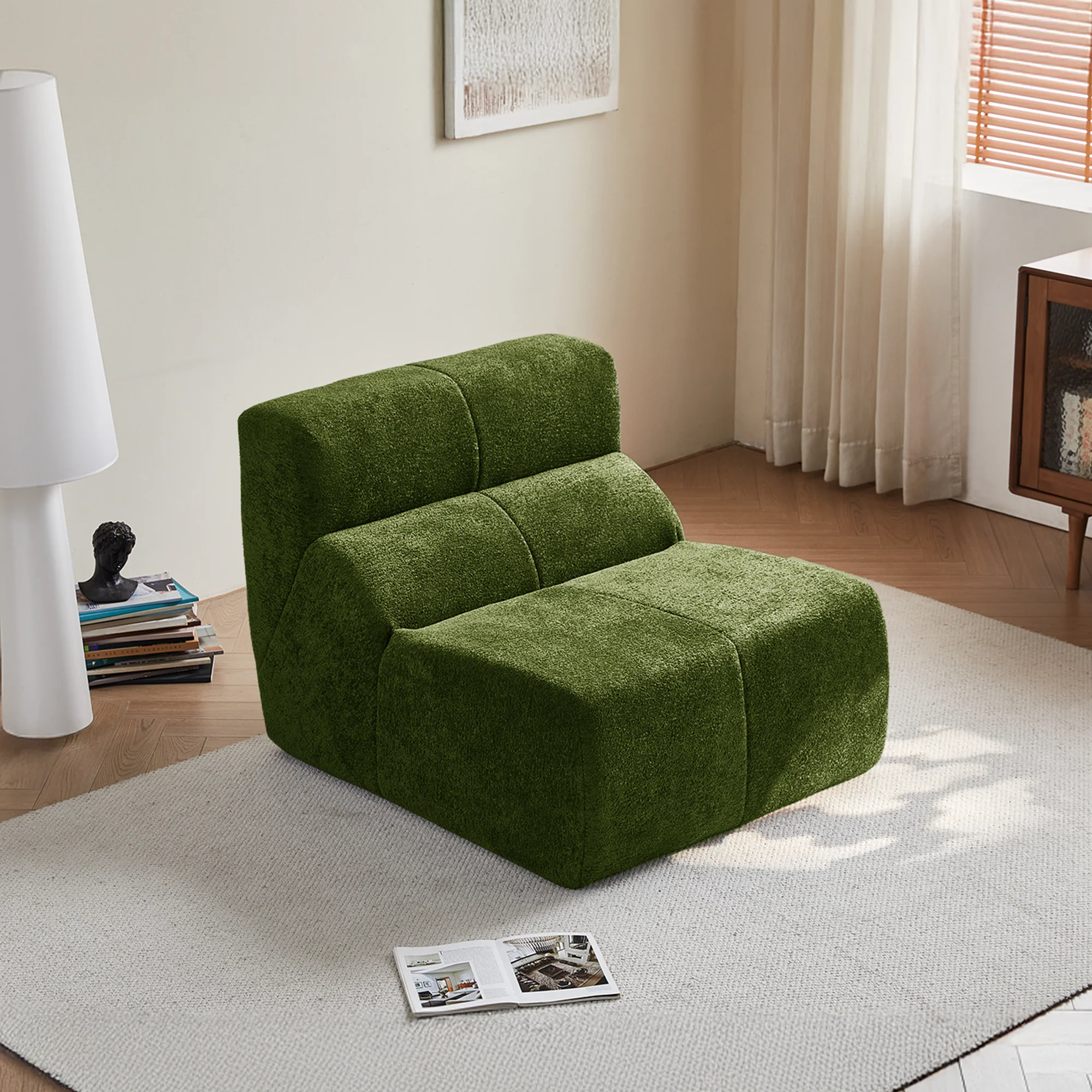 Single Sofa Chair Cloud-Soft Raindrop - Velvet