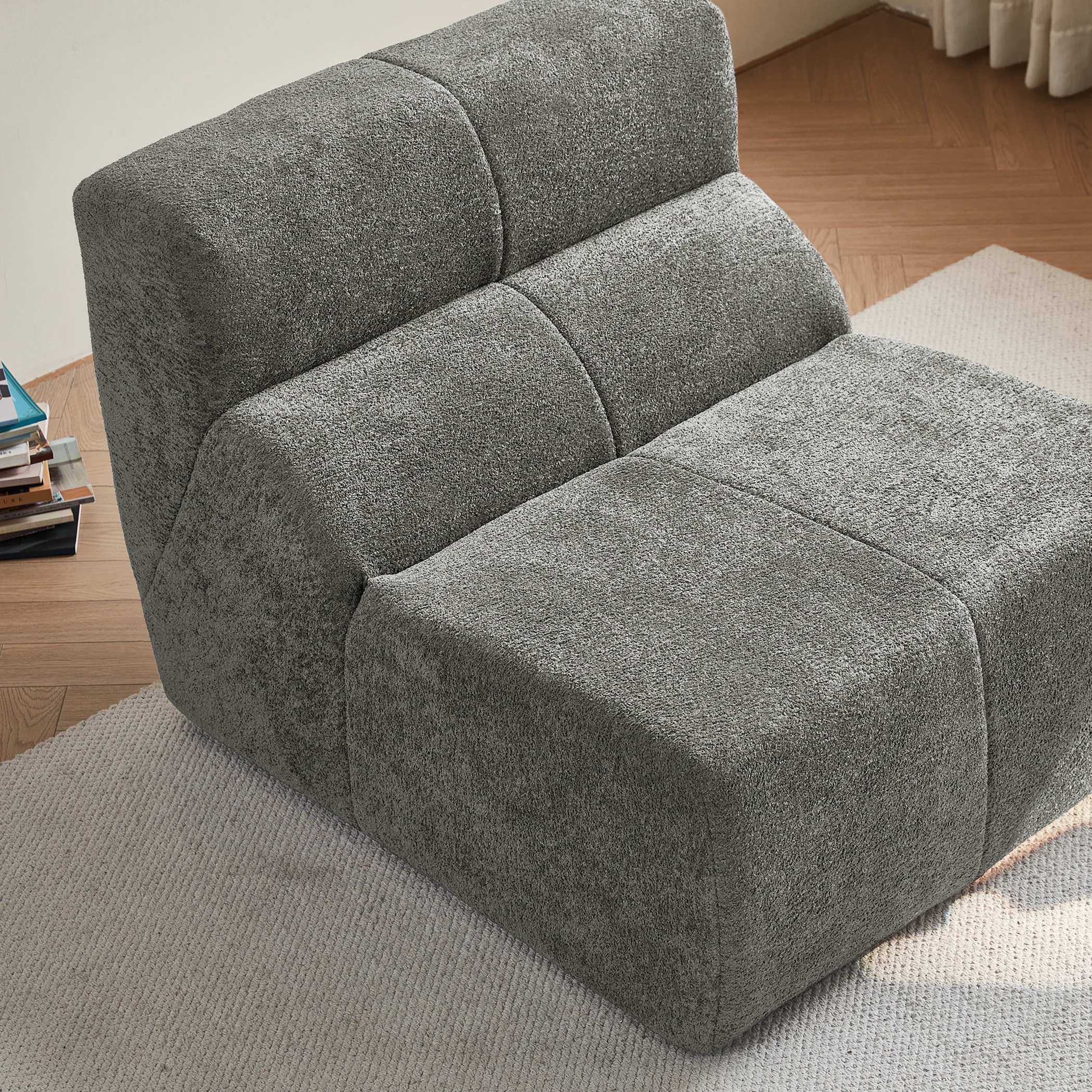 Single Sofa Chair Cloud-Soft Raindrop - Velvet - Image 15