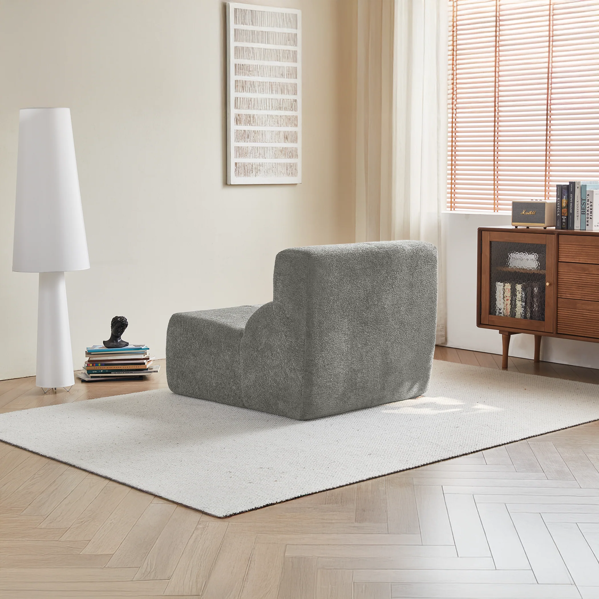Single Sofa Chair Cloud-Soft Raindrop - Velvet - Image 18