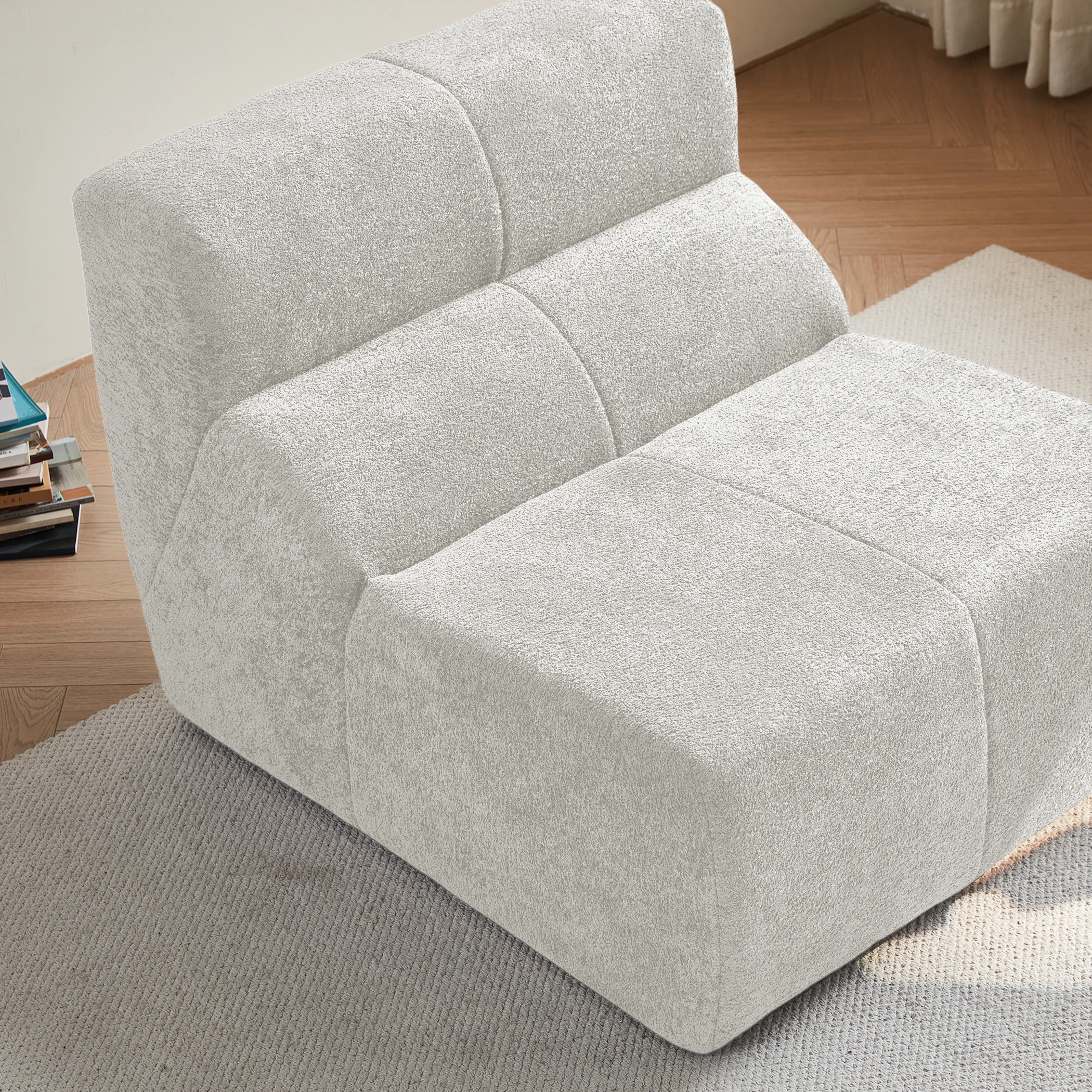 Single Sofa Chair Cloud-Soft Raindrop - Velvet - Image 27