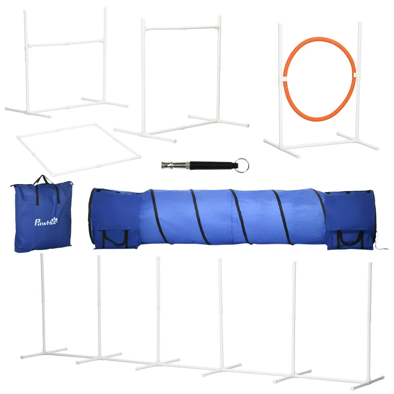 Six-Piece Dog Agility Equipment Set, with Carry Bag, Multicoloured - Image 2