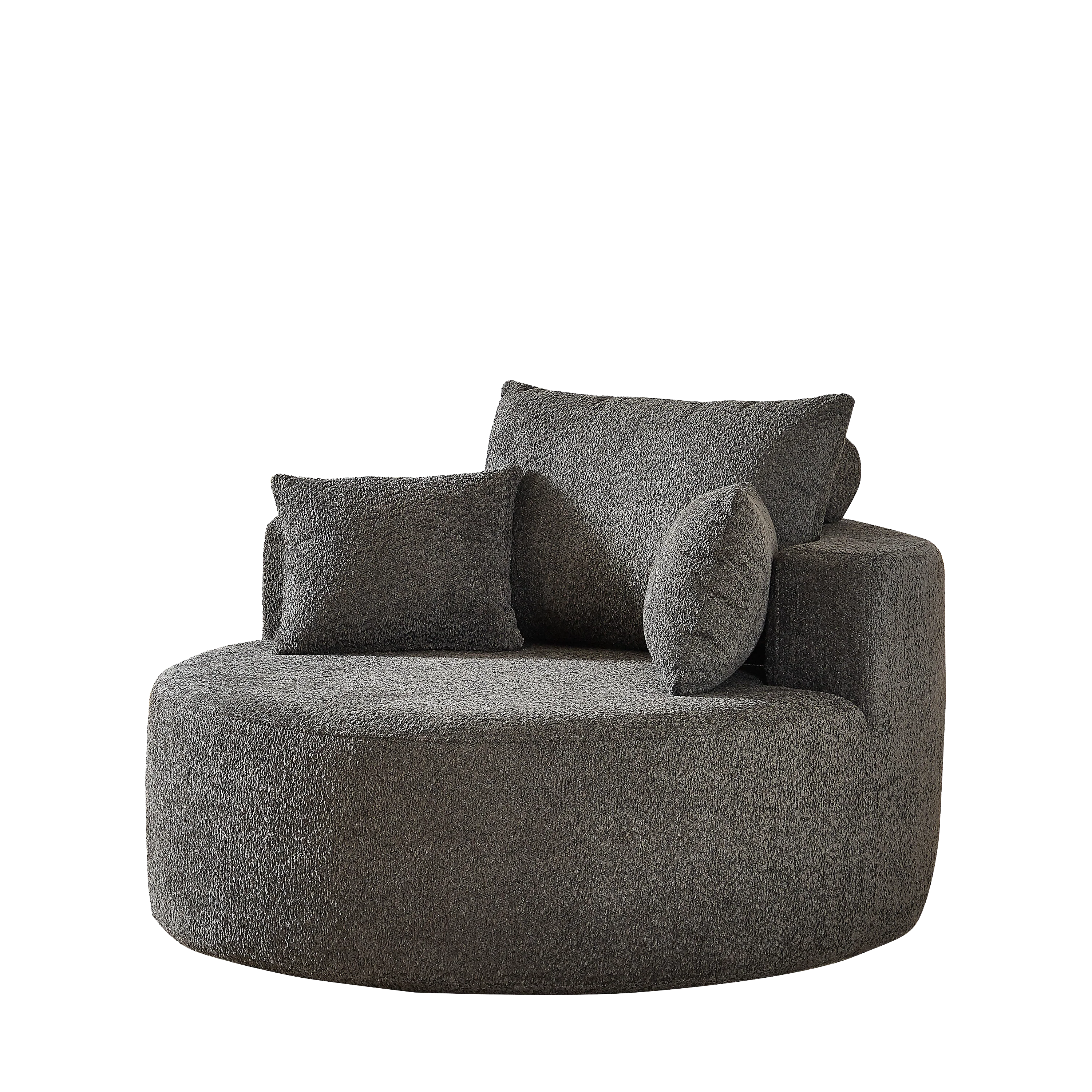 Sleeper Chair Fluffy Modern No Assembly - Chenille Foam - Image 8