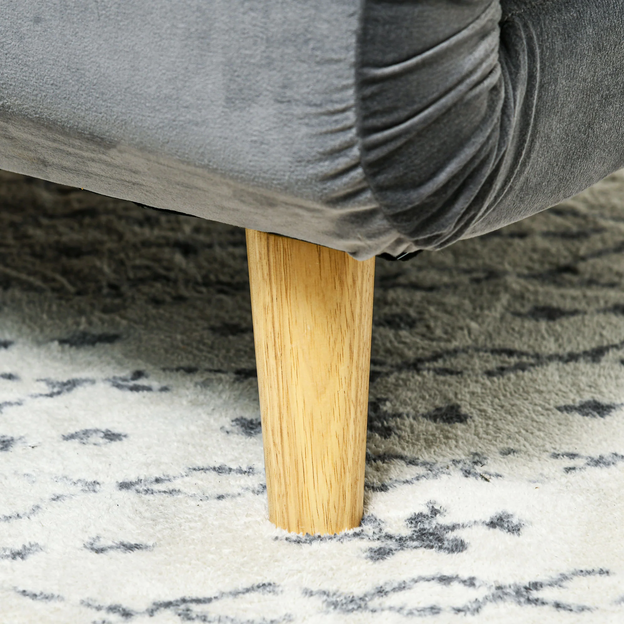 Sleeper Chair Folding Bed Adjustable Backrest - Velvet Grey - Image 7