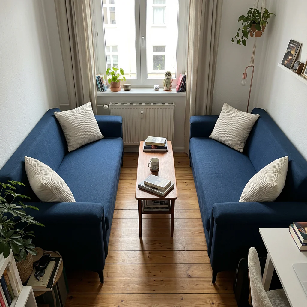 Sofa Set 2-Seater 172cm Space-Saving 2-Piece - Fabric - Image 4