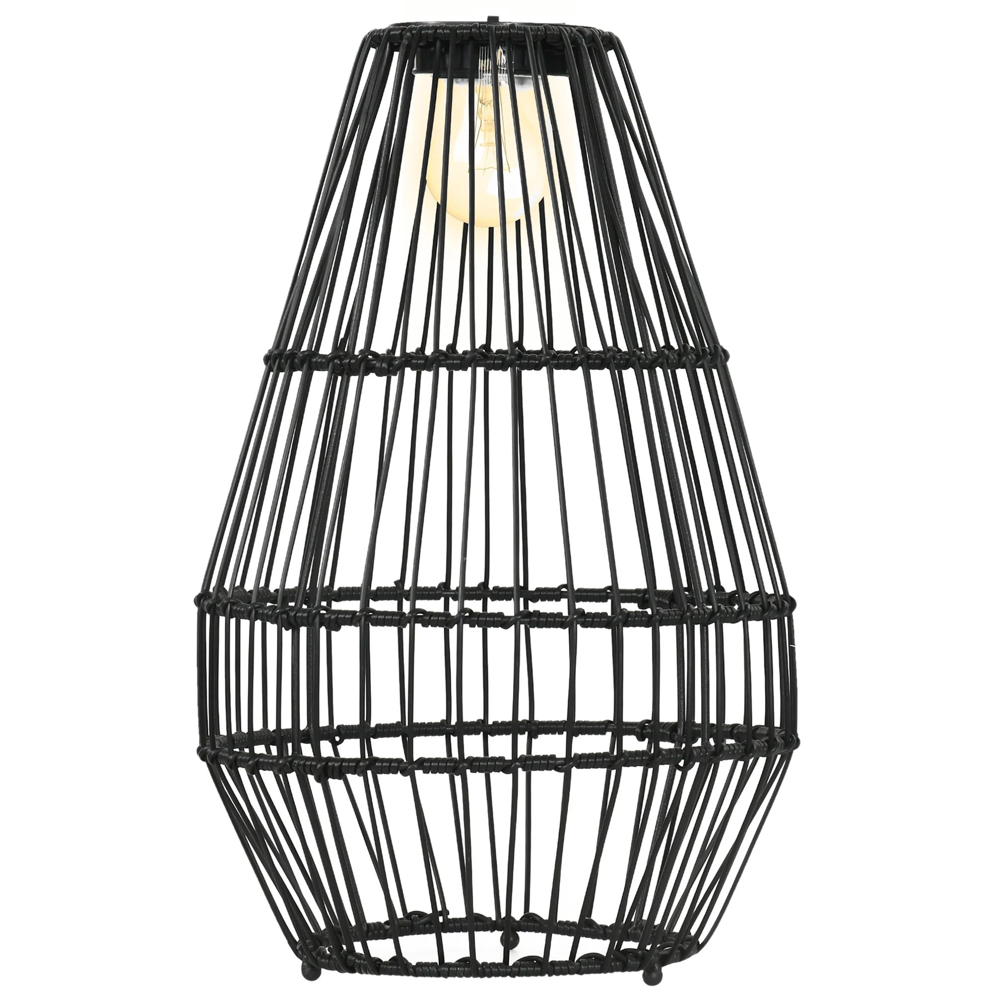 Solar Lamp Drum Design Waterproof Automatic LED Black - Image 2