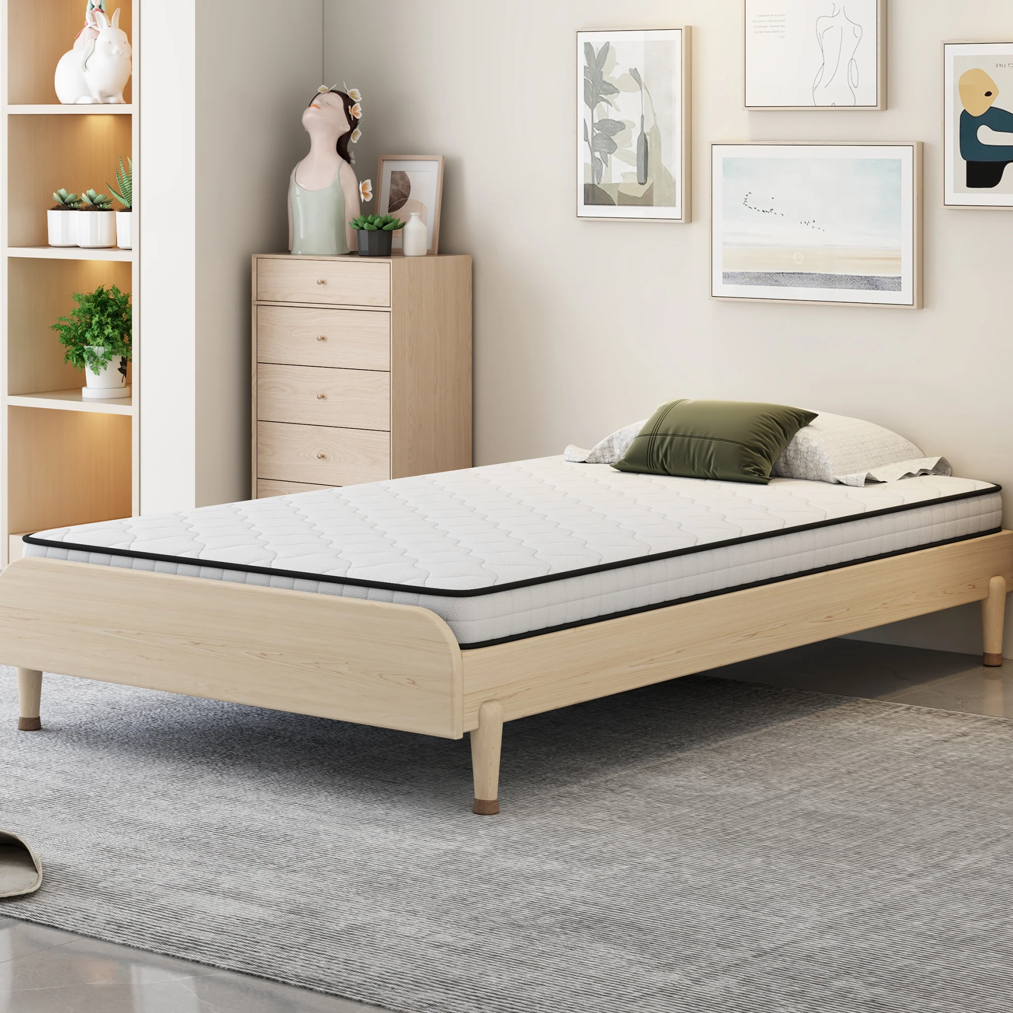 Spring Mattress 90x190cm H3 10cm - Lumbar Support - Rolled - Image 6