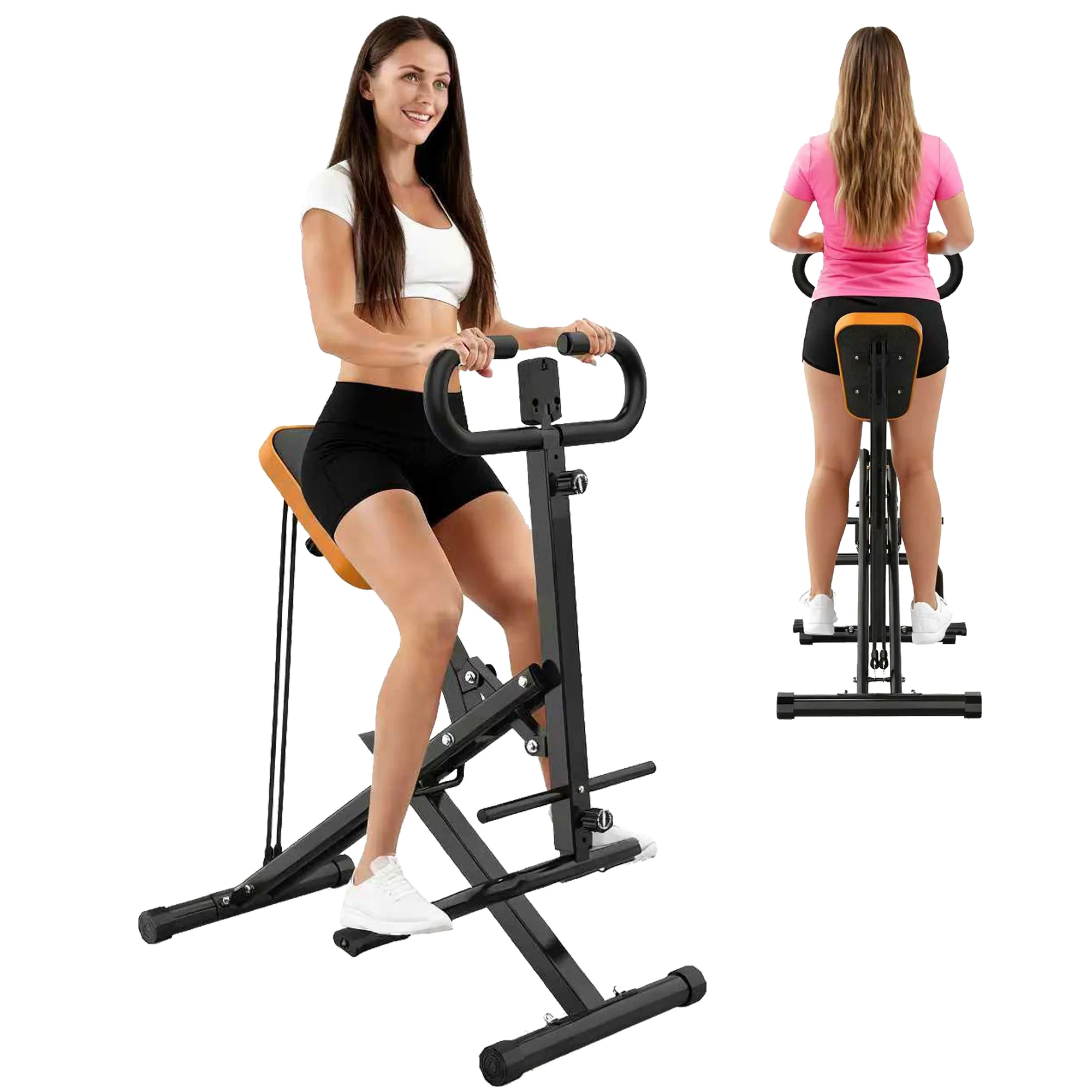 Squat Machine Foldable Glute Trainer with Resistance Bands for Home Use - Image 2