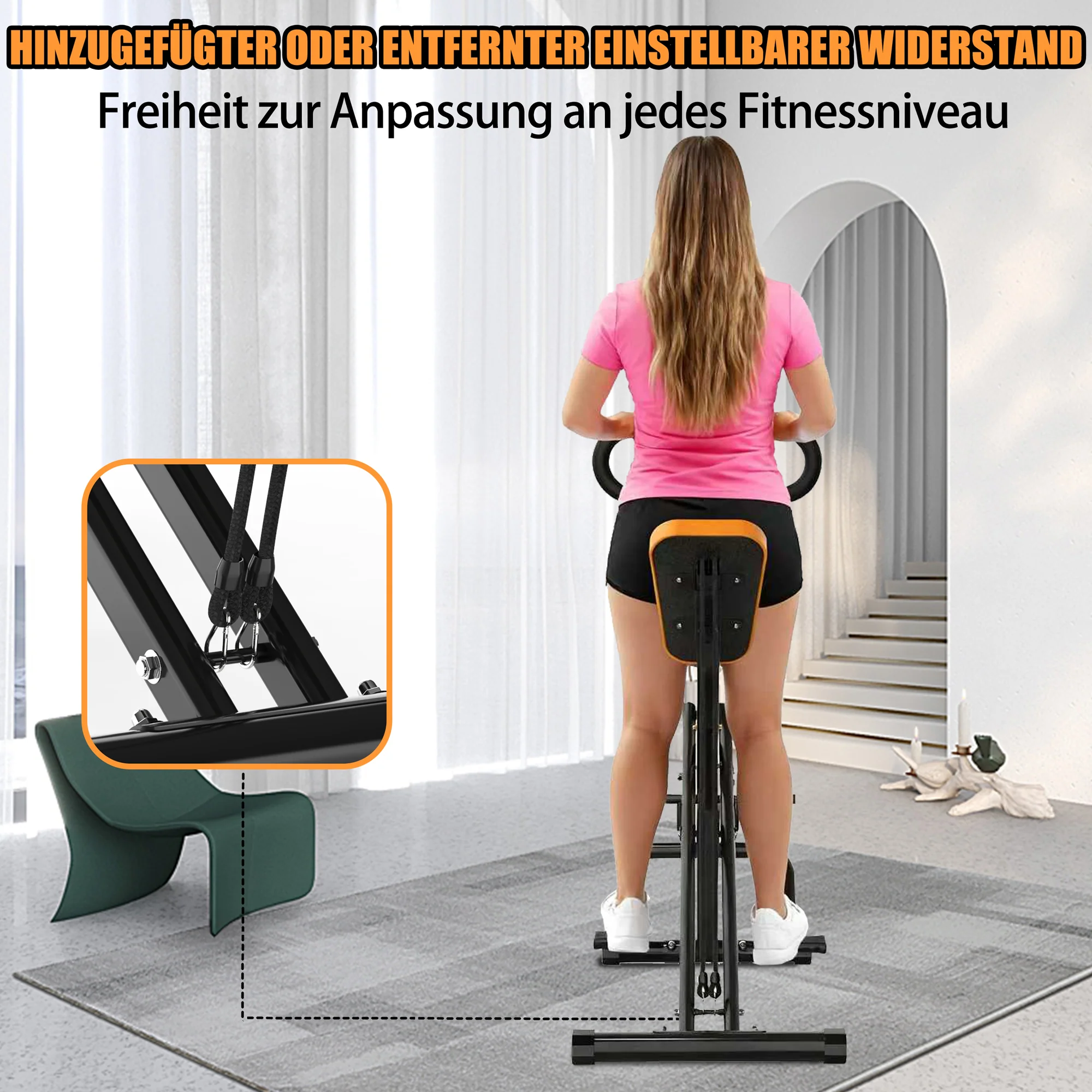 Squat Machine Foldable Glute Trainer with Resistance Bands for Home Use - Image 4