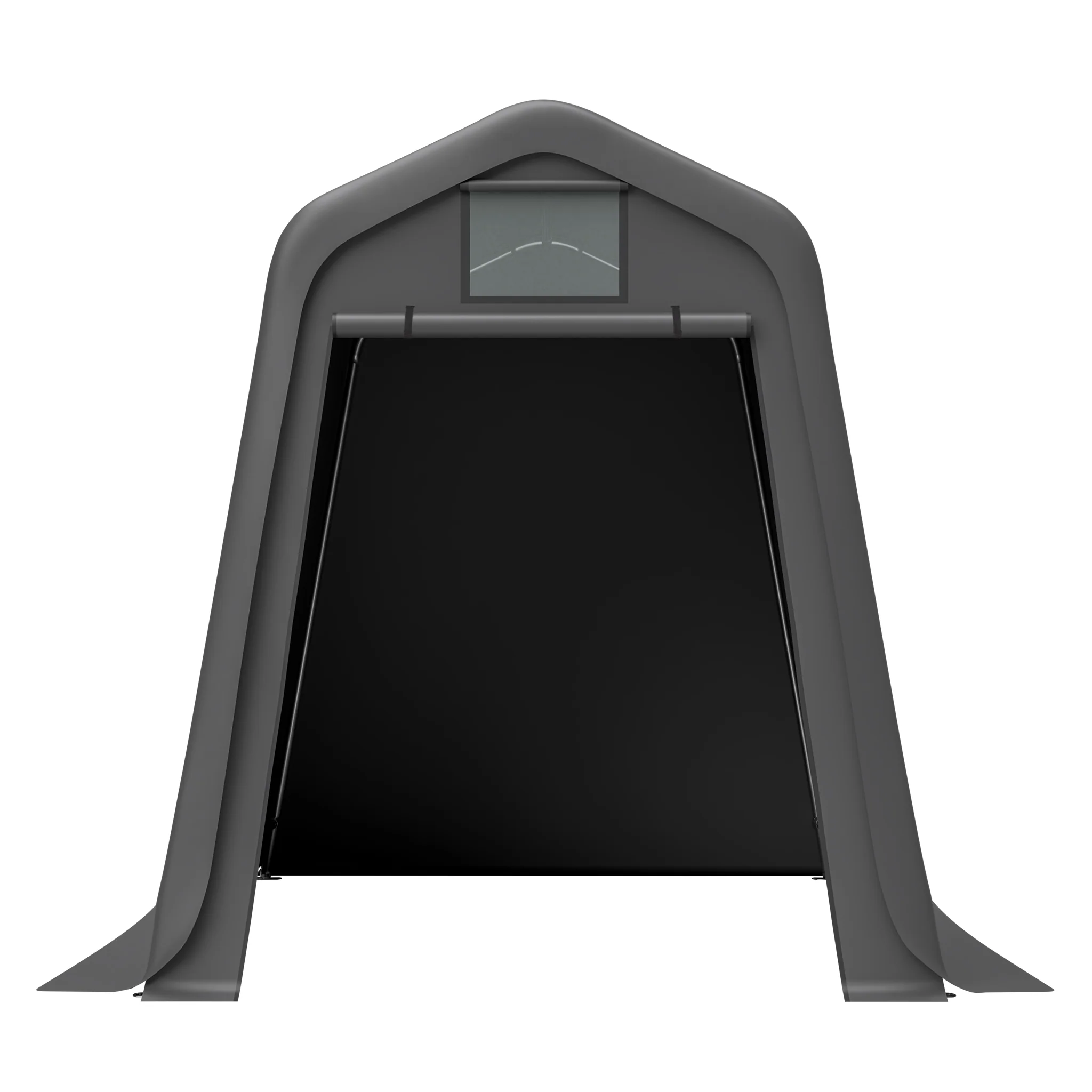 Storage Shed 245x183x217cm Waterproof PE Roll Blinds - Grey - Image 2