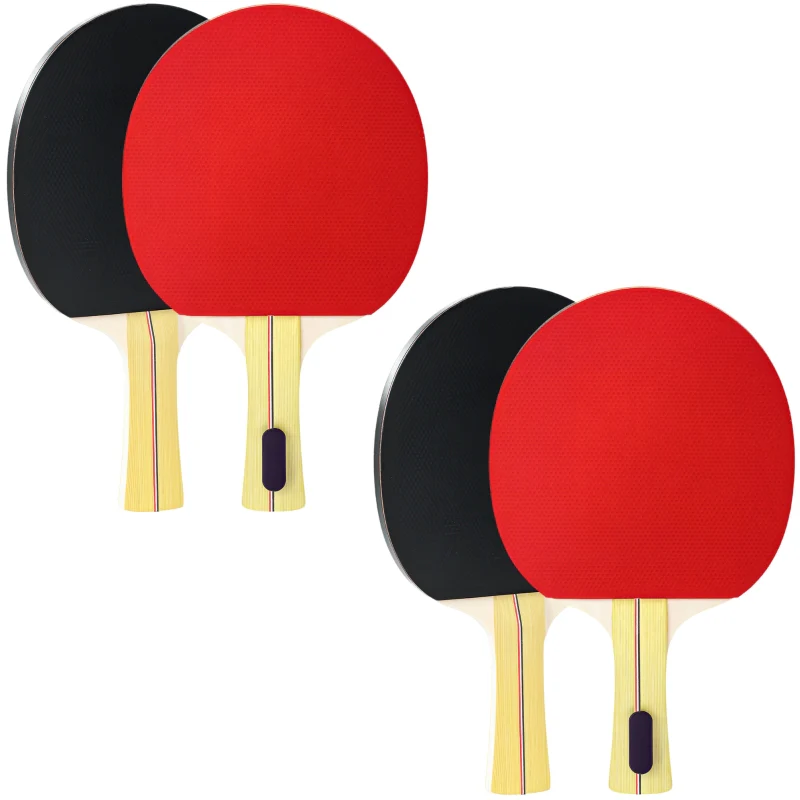 Table Tennis Set - 4 Rackets, 8 Balls, Carry Bag - Image 2