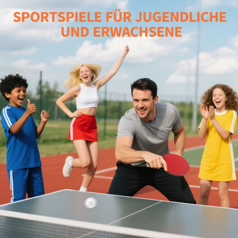 Table Tennis Set - 4 Rackets, 8 Balls, Carry Bag - Image 6