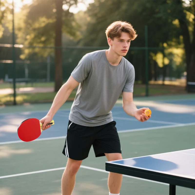 Table Tennis Set - 4 Rackets, 8 Balls, Carry Bag - Image 8