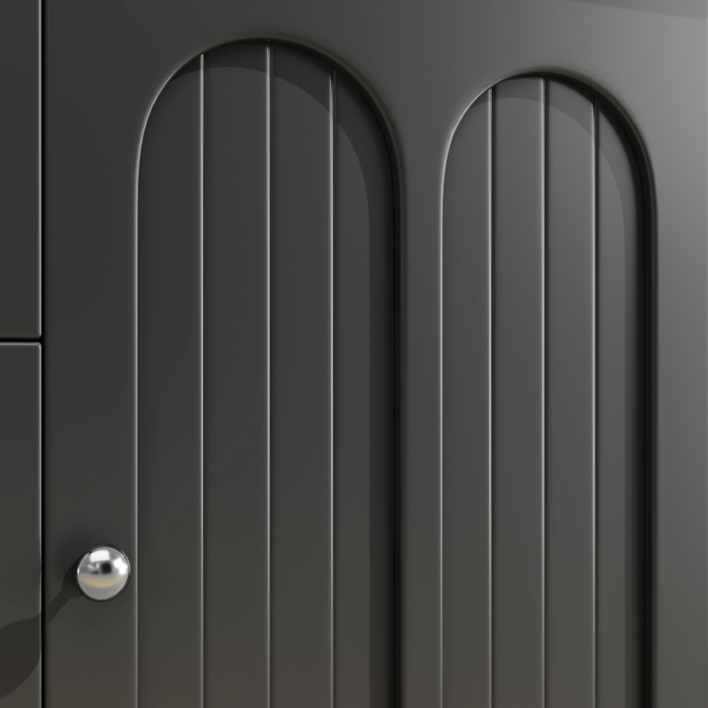 Tall Cabinet 120x40x180cm LED App Control 4 Doors 3 Drawers - Black - Image 10