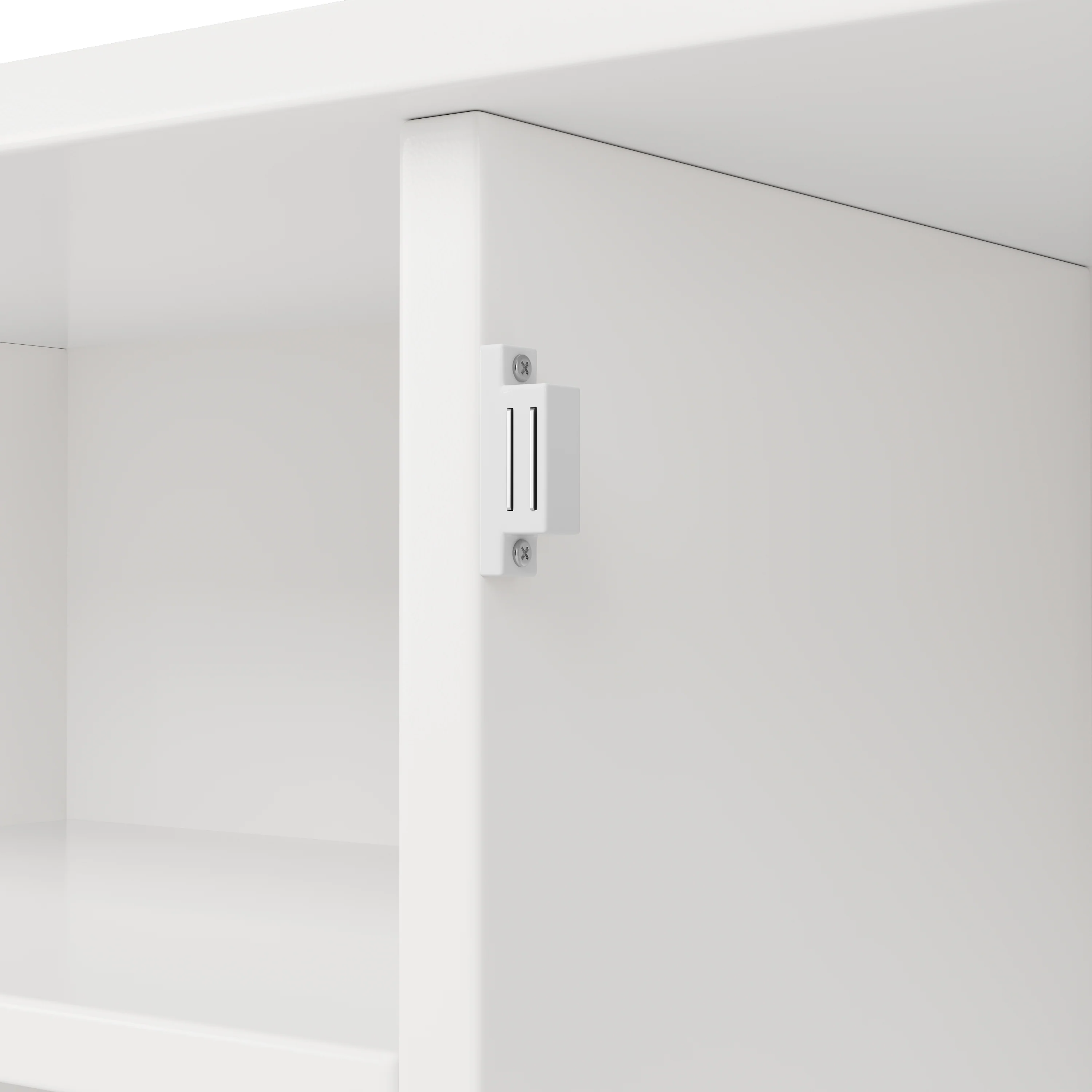 Tall Kitchen Cabinet Buffet Wine Rack Adjustable Shelves 4 Doors 2 Drawers - White - Image 10