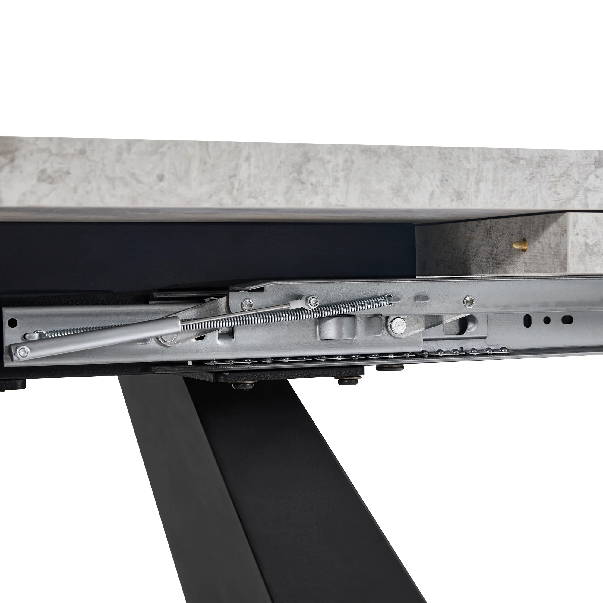 Telescopic Dining Table Extendable 99-159cm Pedestal Legs - Grey - Image 10