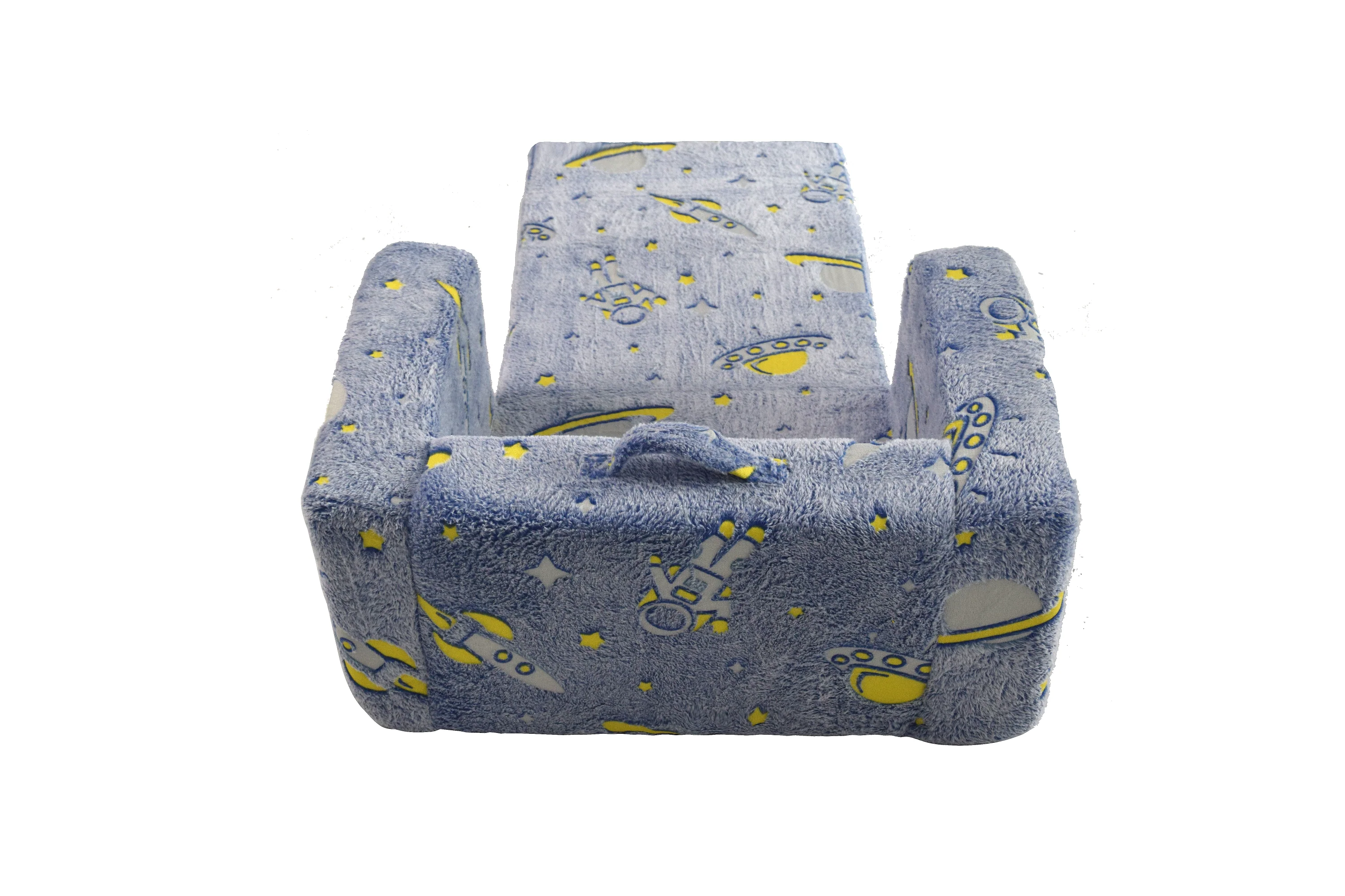 Toddler Sofa Chair Foldable Glow-in-the-Dark Lounger - Plush - Image 6