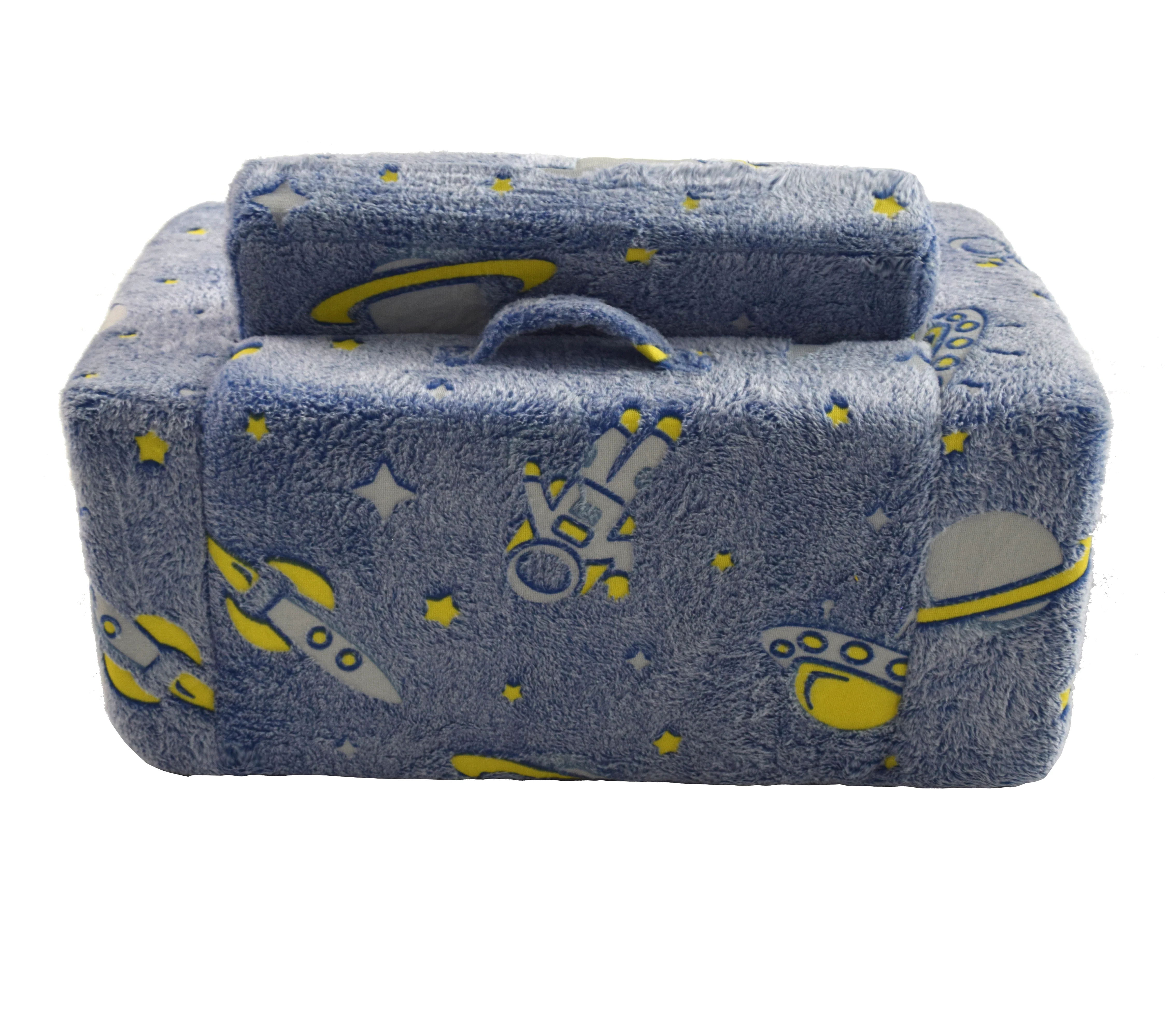 Toddler Sofa Chair Foldable Glow-in-the-Dark Lounger - Plush - Image 7