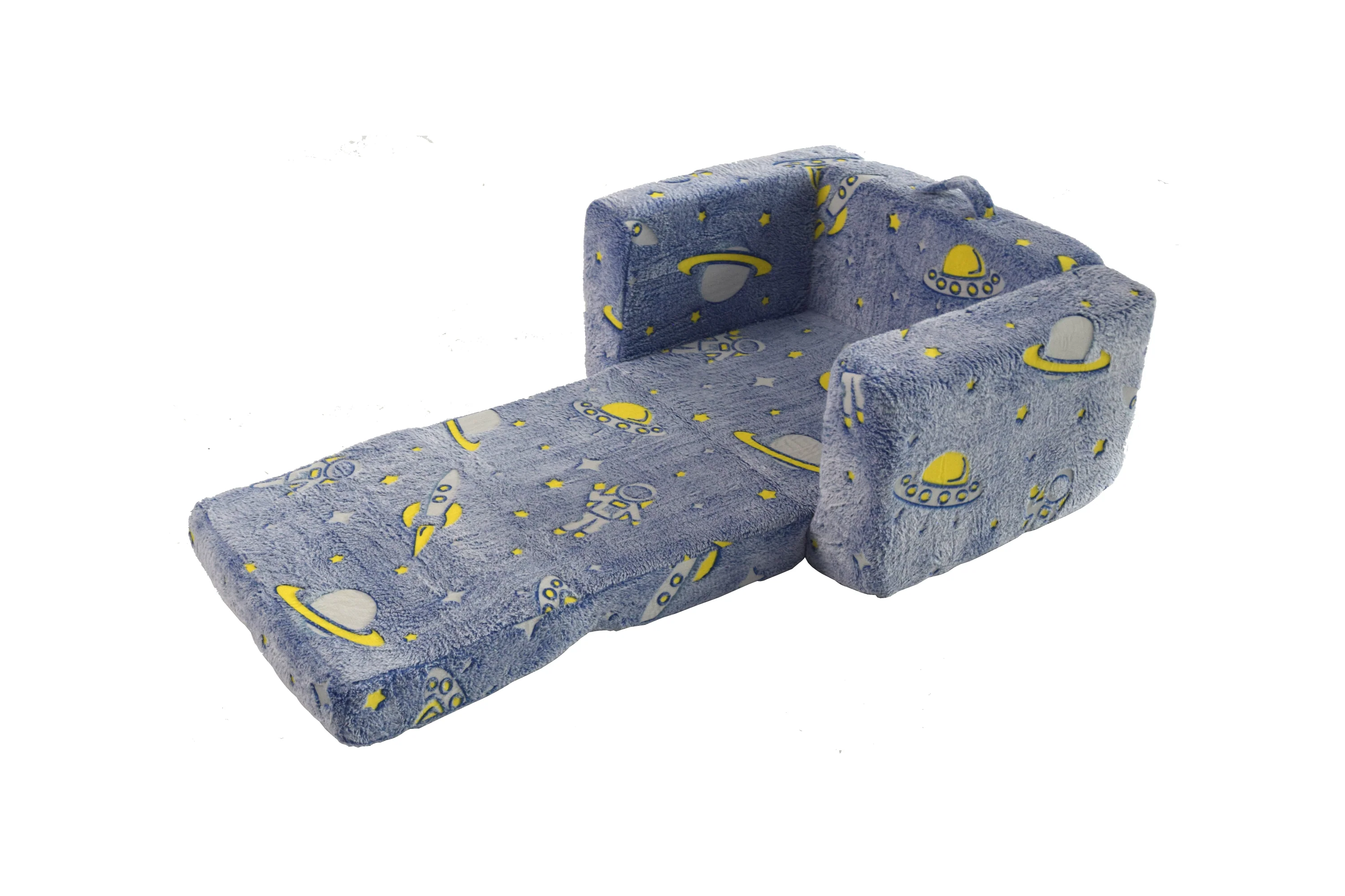 Toddler Sofa Chair Foldable Glow-in-the-Dark Lounger - Plush - Image 8