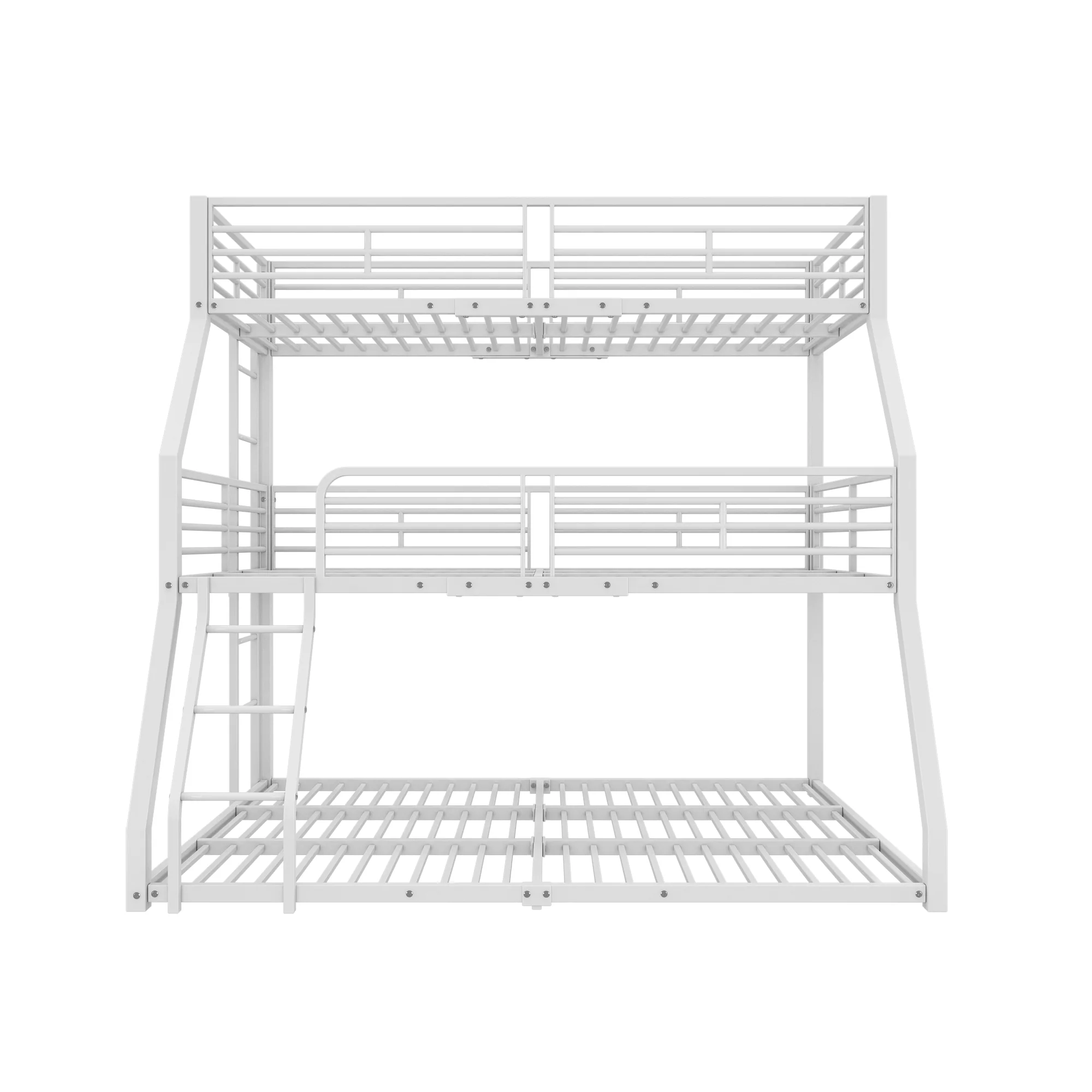 Triple Bunk Bed Metal Frame Multi-Size - White - Image 7