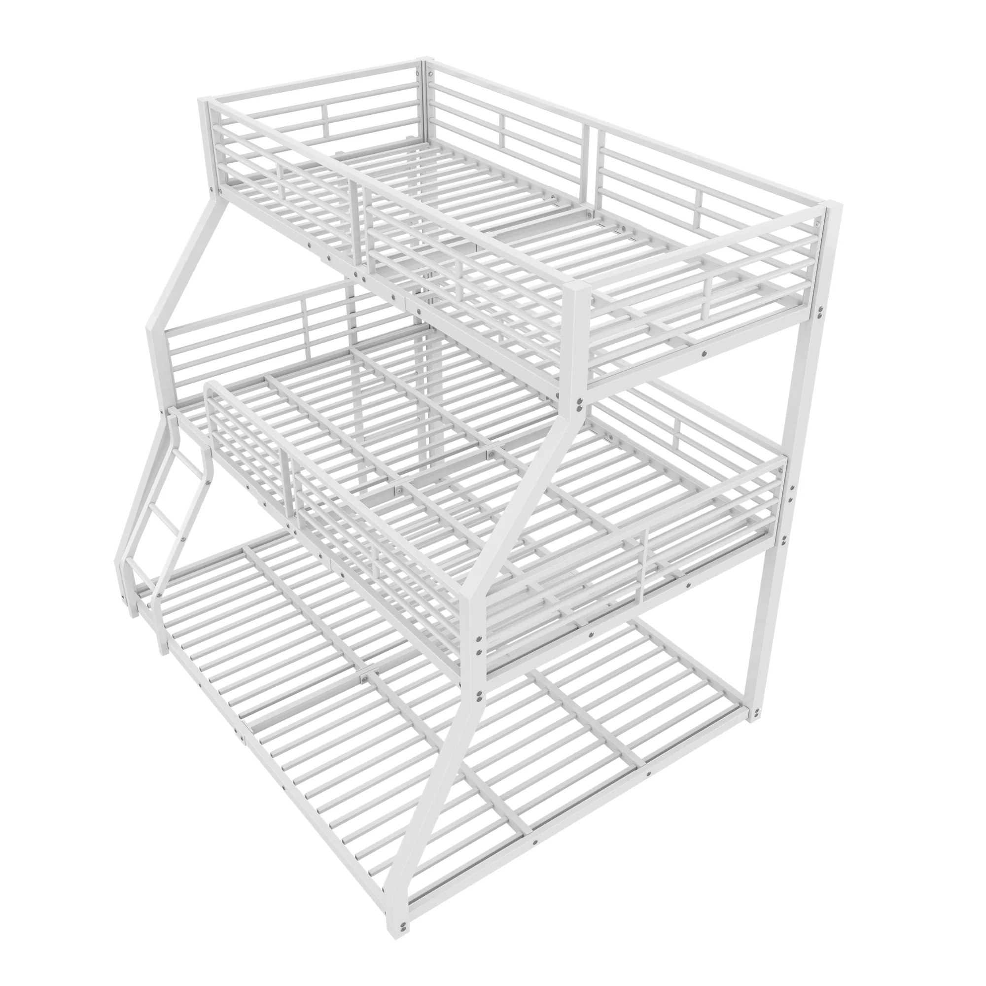 Triple Bunk Bed Metal Frame Multi-Size - White - Image 8