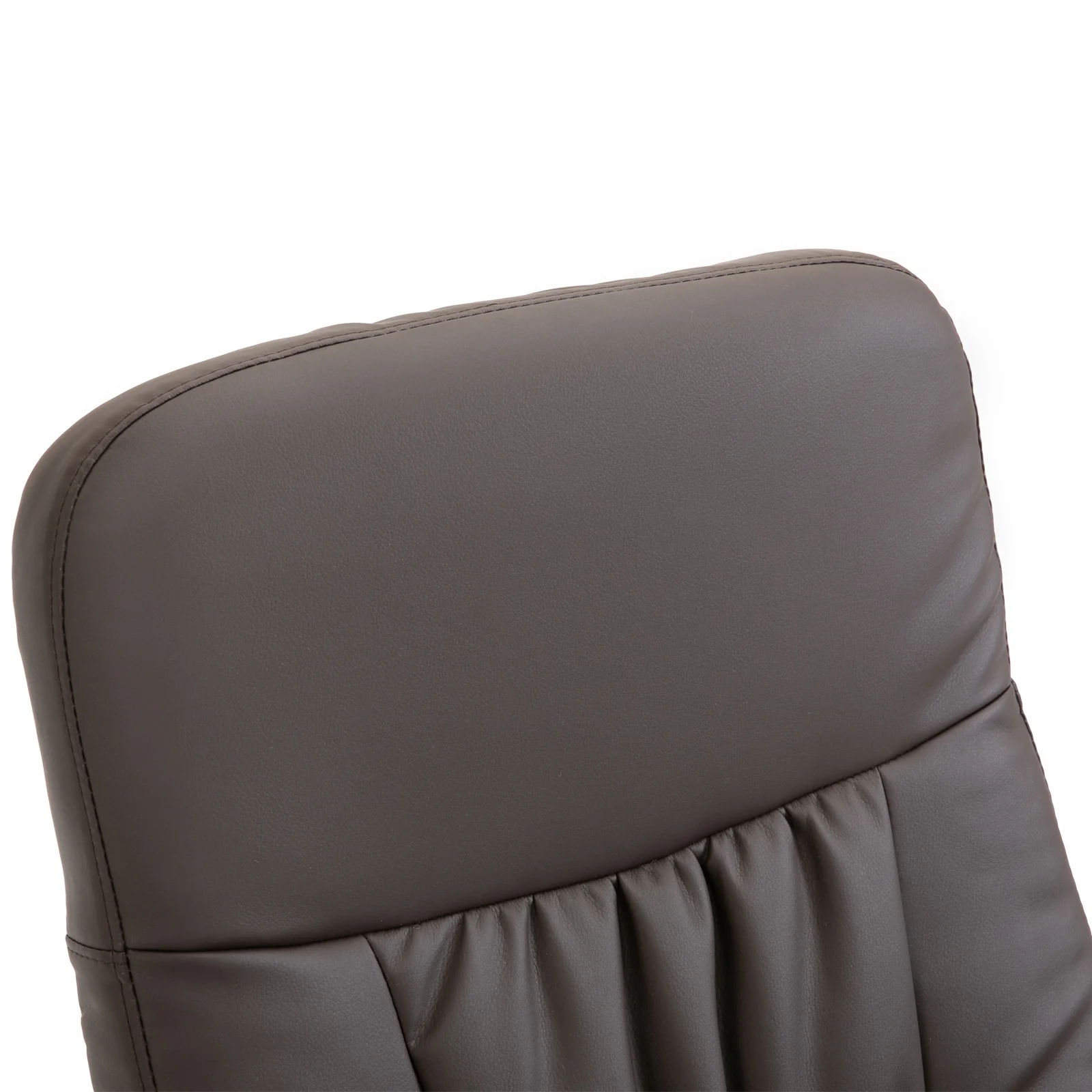 TV Armchair 2-piece Reclining 360° Swivel 10 Massage Points, Faux Leather Brown - Image 7