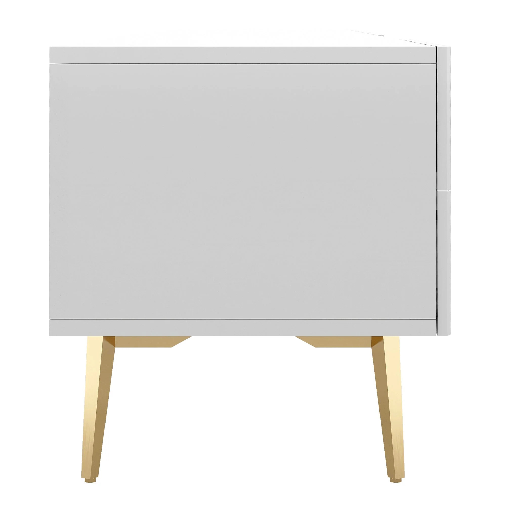 TV Stand for 75-inch TVs, Lowboard Entertainment Center with Storage, Modern White - Image 3