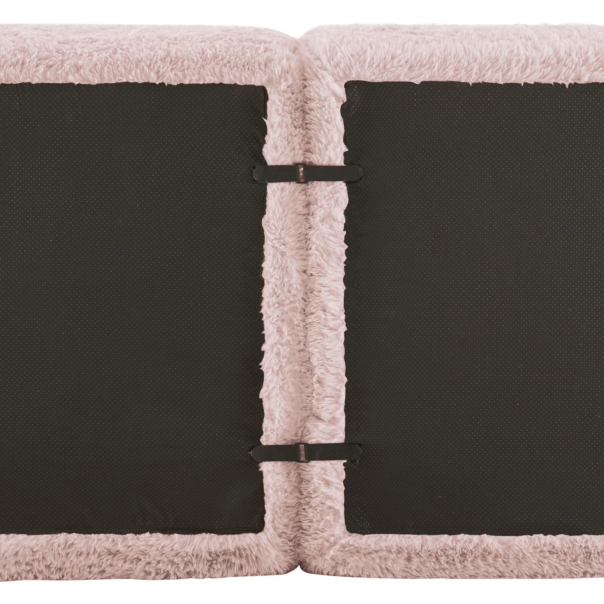 U-Shaped Modular Sofa No Assembly Plush Fabric - Pink - Image 8