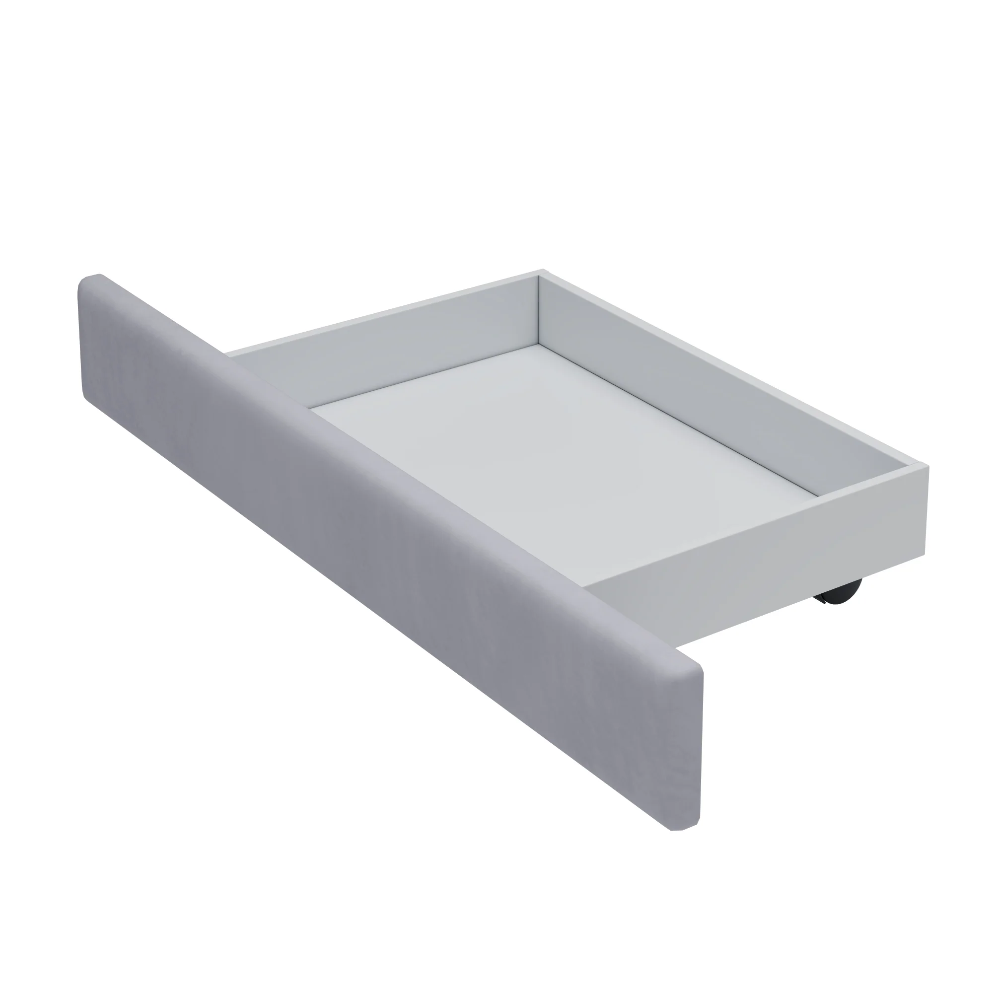 Upholstered Bed, 180x200cm Double with 4 Drawers & Slatted Frame, Grey Velvet - Image 10