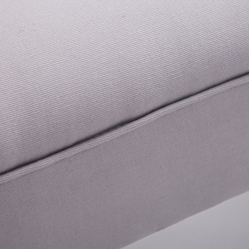 Upholstered Bench 102x36x51 cm Bedroom Hallway - Sailcloth Grey - Image 6
