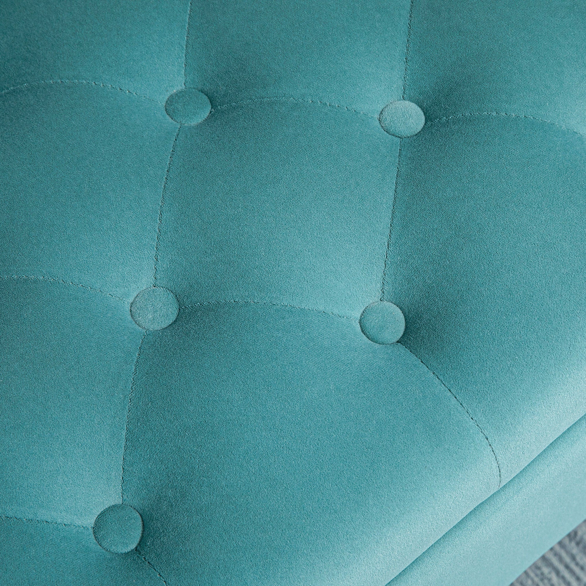 Upholstered Bench with Storage, 120 kg Load Capacity, 126x48.5x47 cm, Green Velvet Look - Image 8