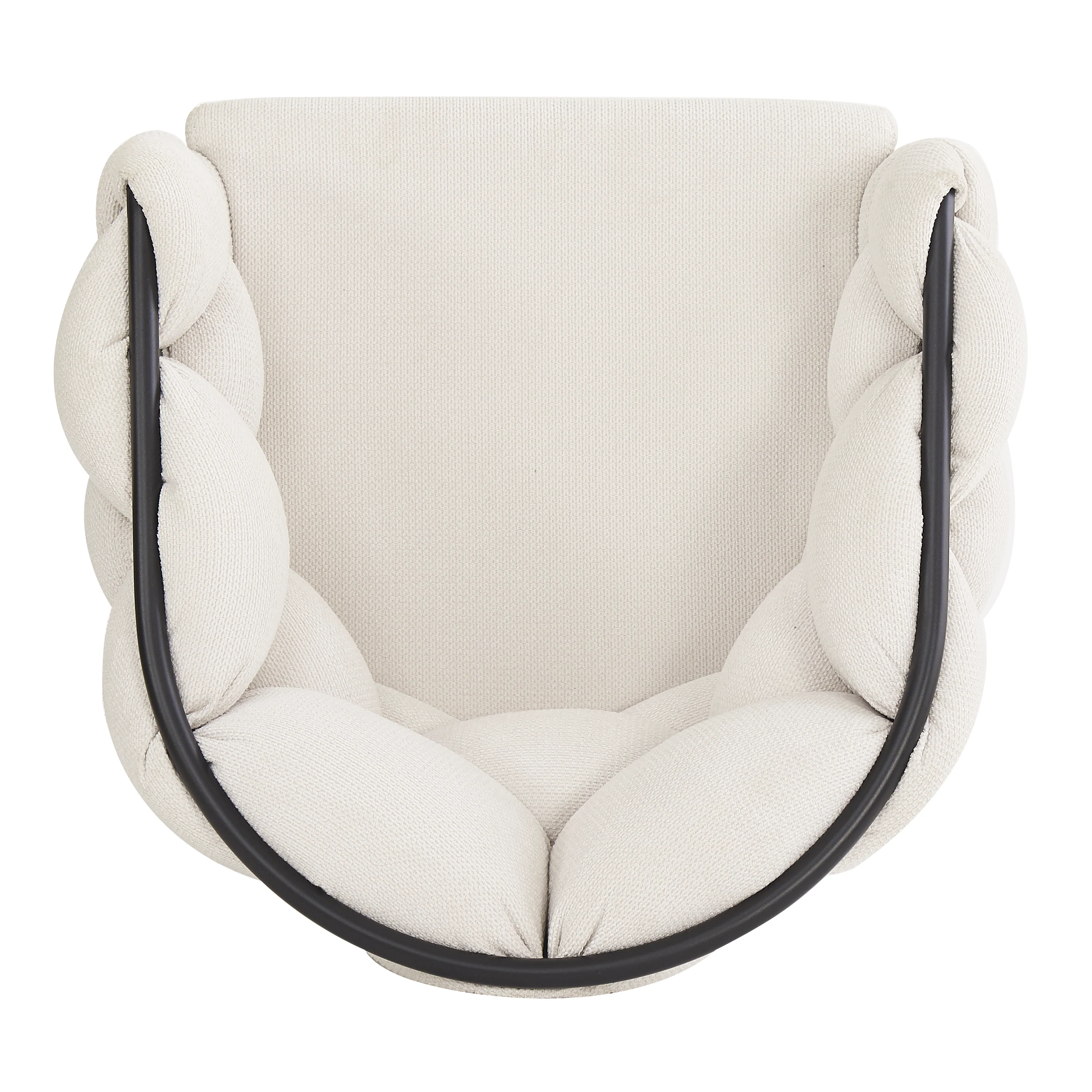 Velvet Swivel Chairs (2 Pcs) 360° Rotatable Ergonomic - Beige - Image 7