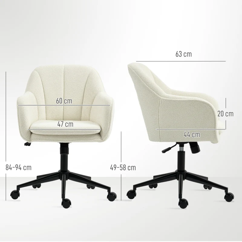 Velvet Vanity Chair Curved Backrest - Beige - Image 2
