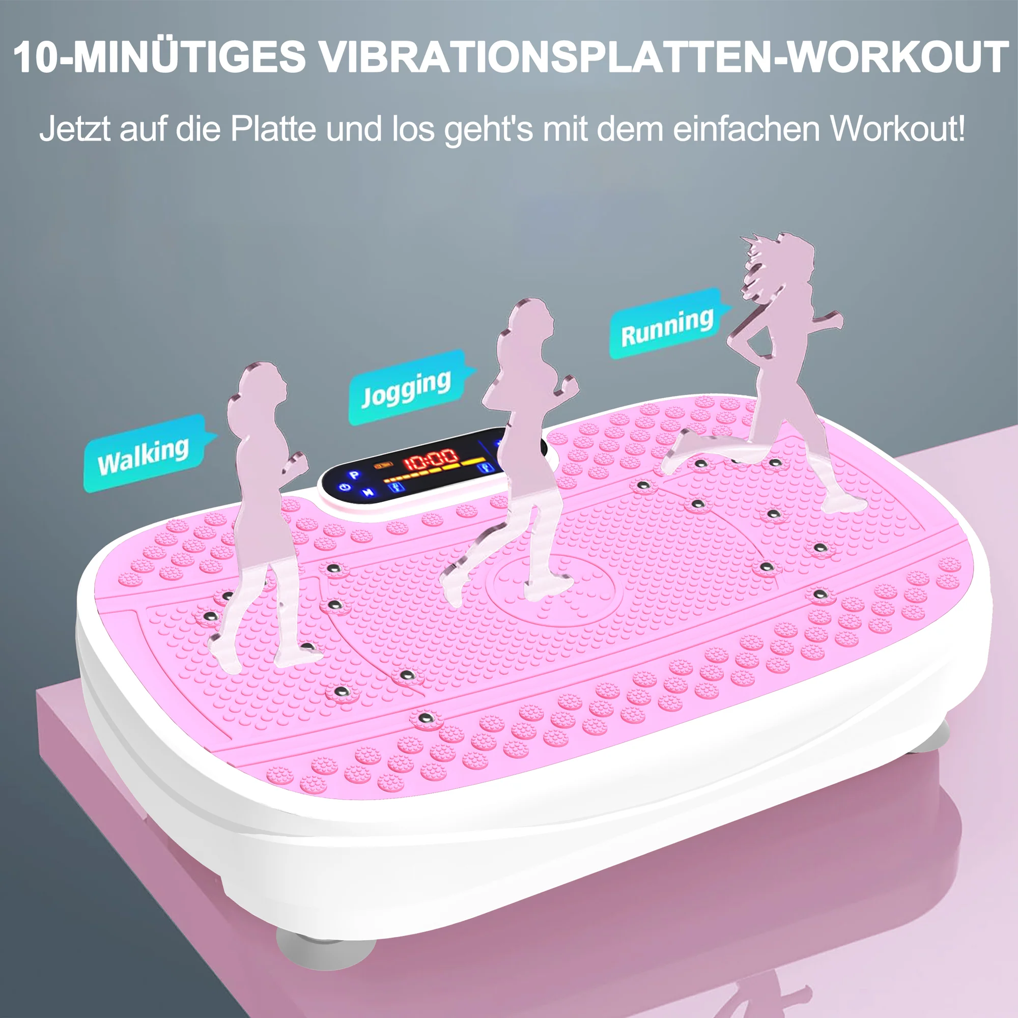 Vibration Plate Trainer Whole Body Fitness Resistance Bands Speed Control - Image 5