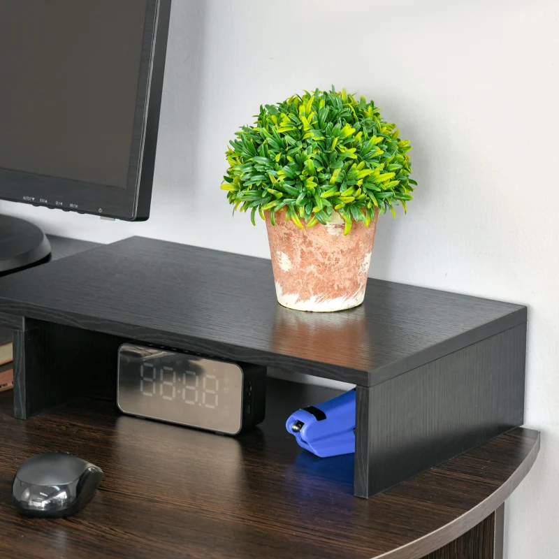 Vinsetto Monitor Stand, Dual Screen Riser Adjustable, Black - Image 8